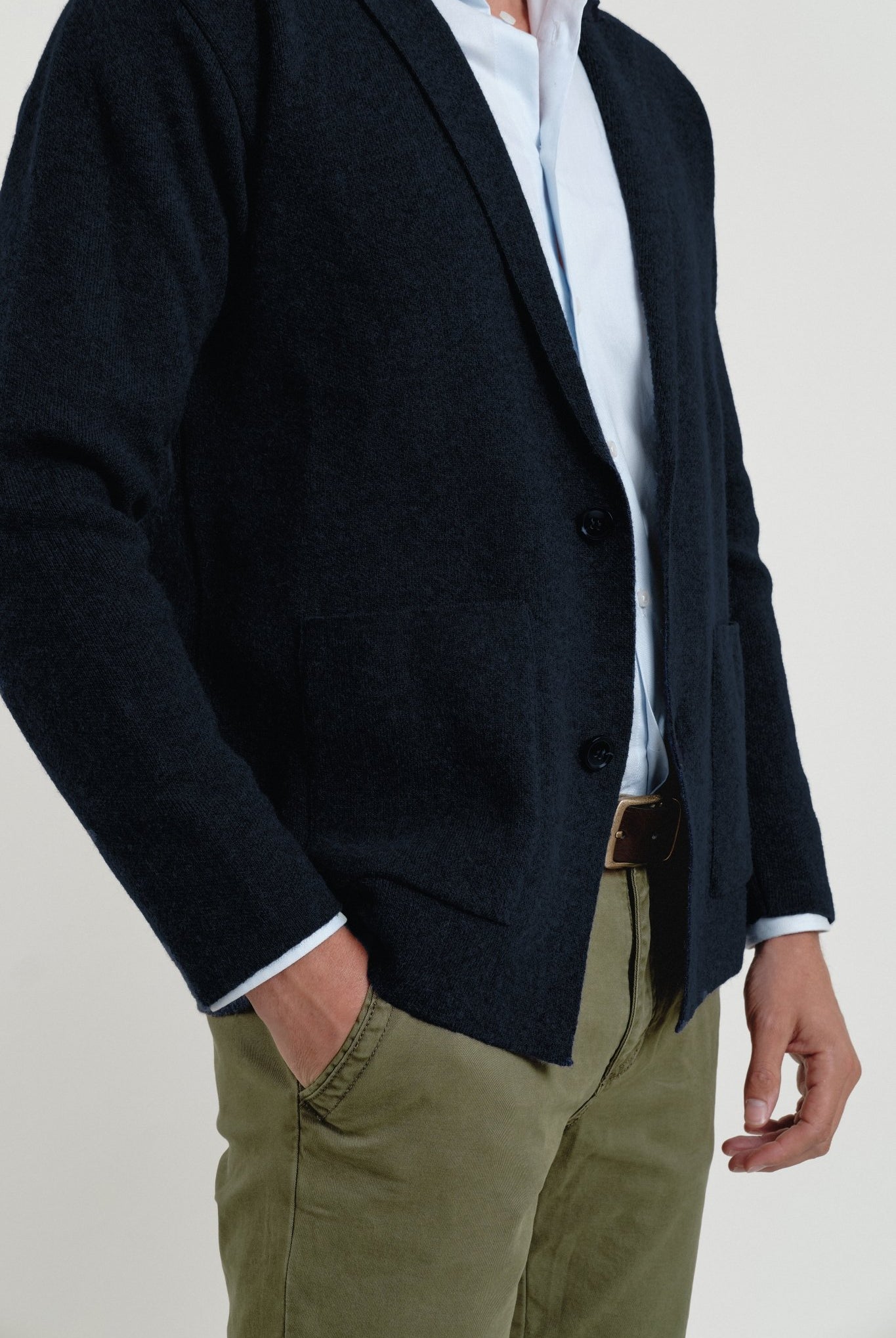 Americana de punto Clark Azul - Sohhan