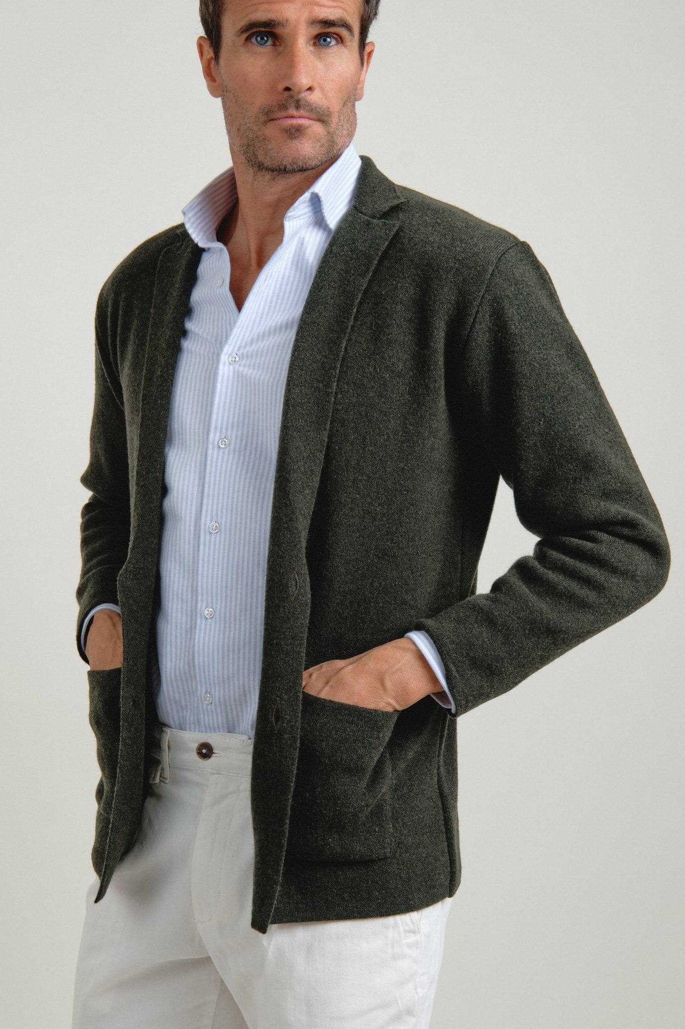 Americana de punto Clark Verde - Sohhan