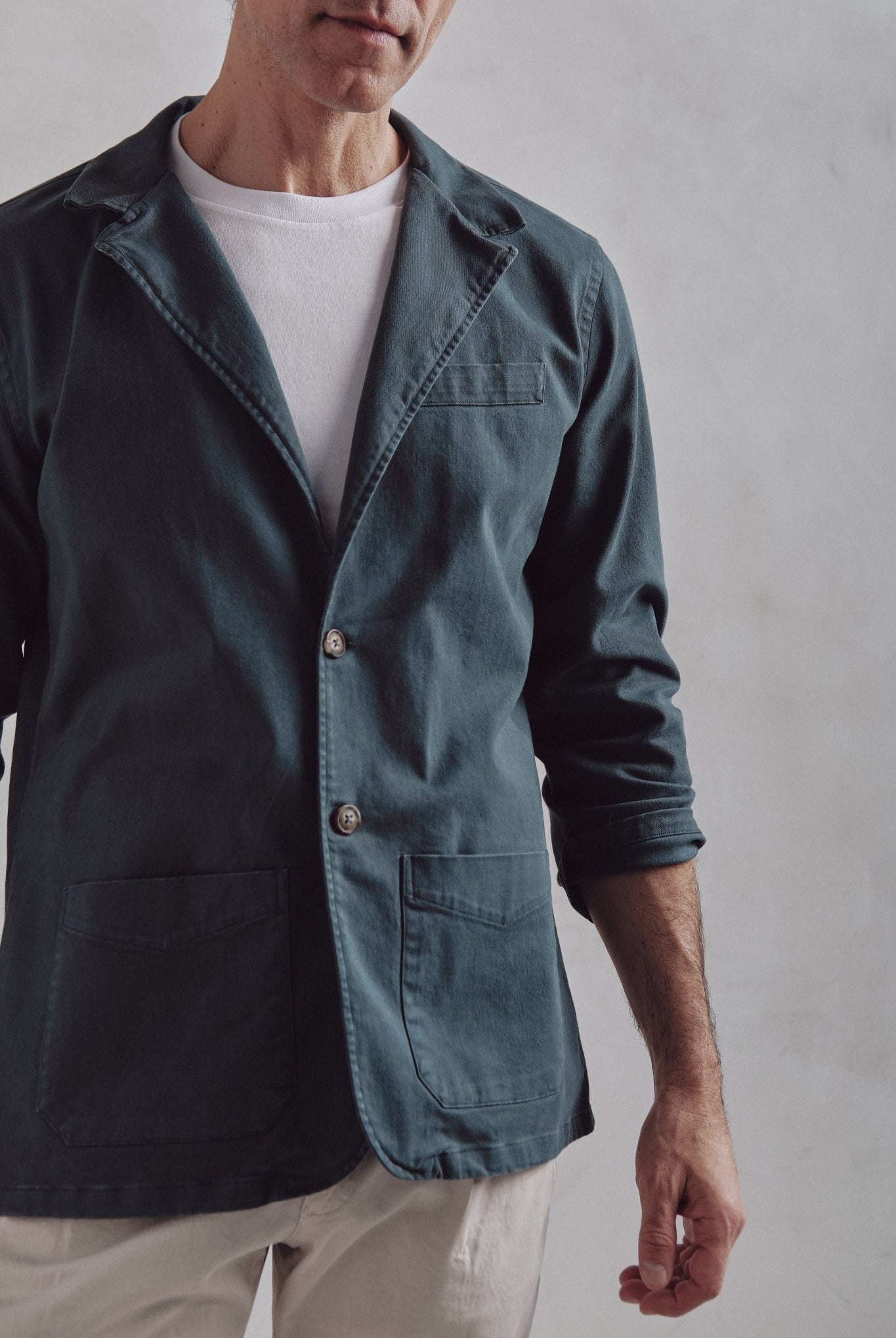 Americana Desestructurada Tommy Azul Petróleo - Sohhan