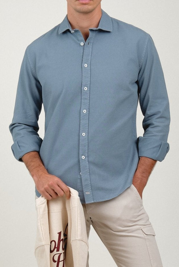 Camisa Ben Nido De Abeja Azul - Sohhan