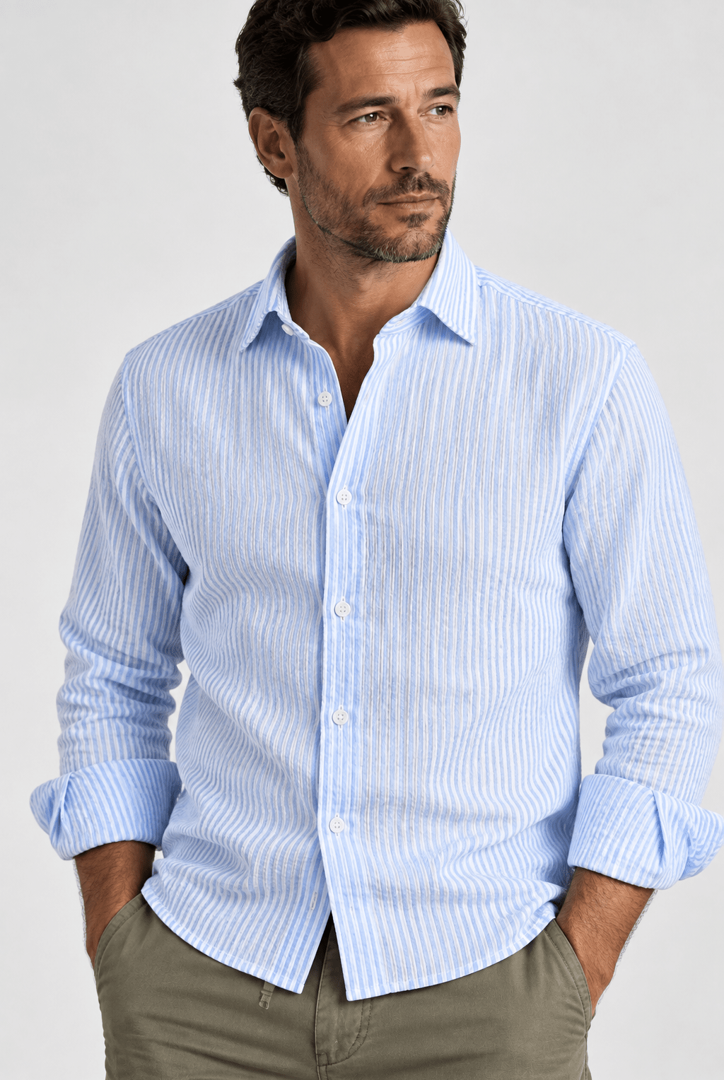 Camisa Bérgamo Raya Celeste - Sohhan