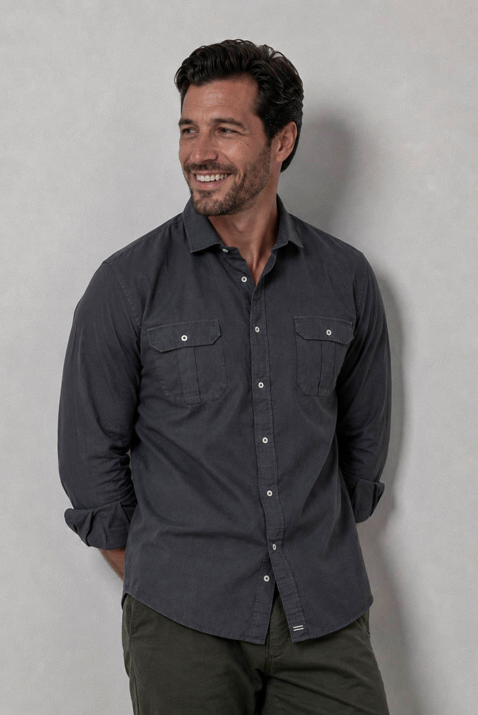 Camisa Dean Colmena Sahara Marino - Sohhan