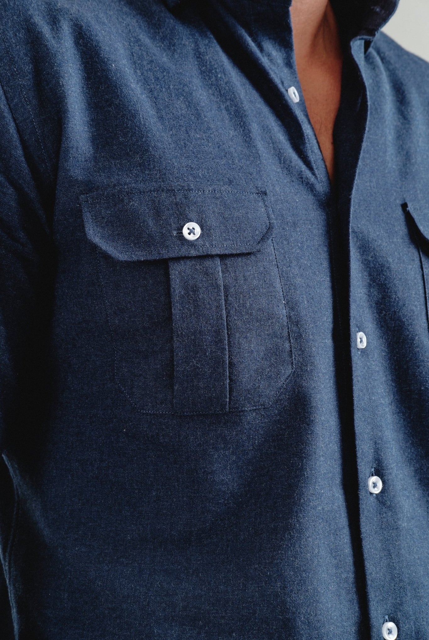 Camisa Franela Ember Sáhara Marino - Sohhan