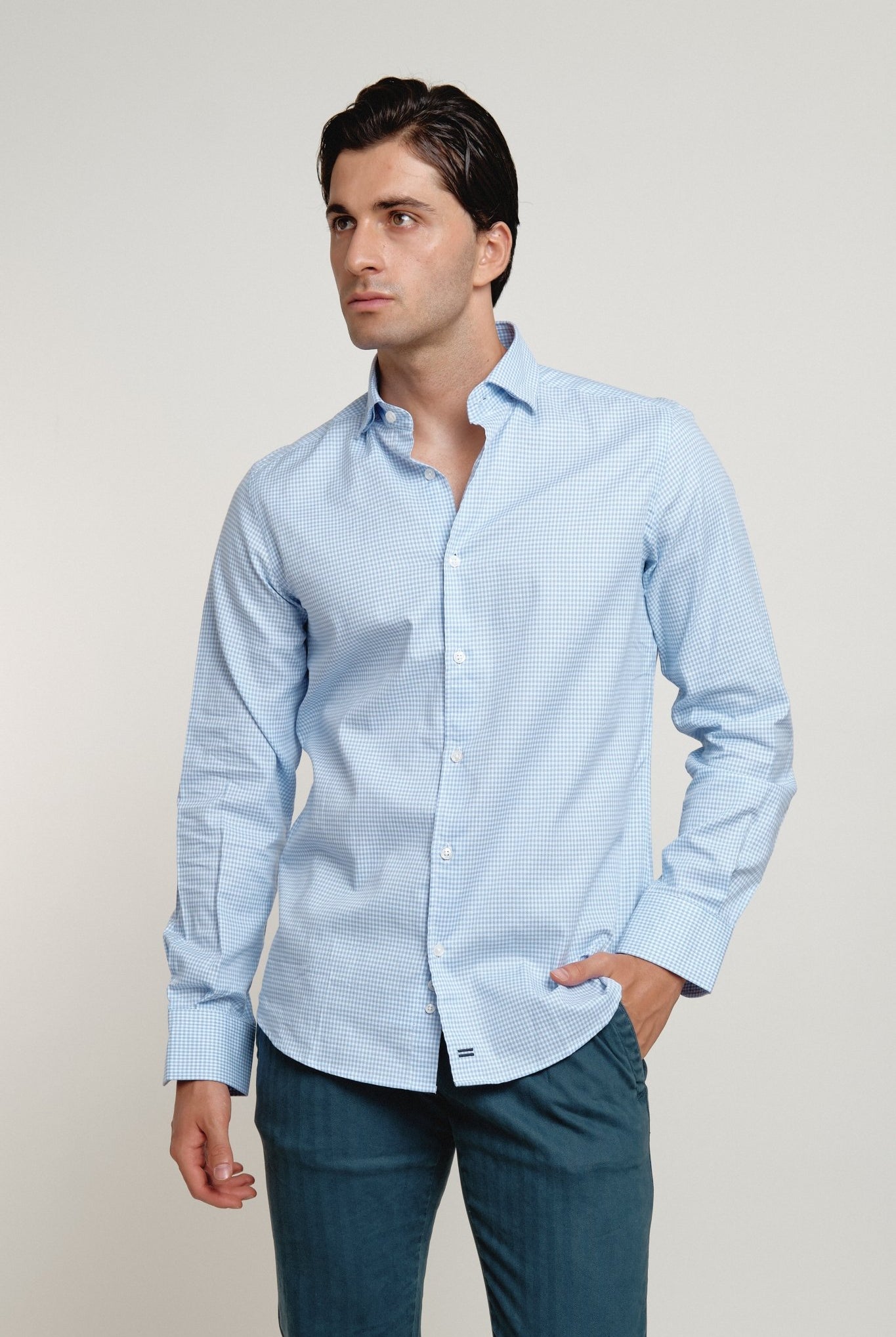 Camisa Hamptons Cuadros Azul - Sohhan