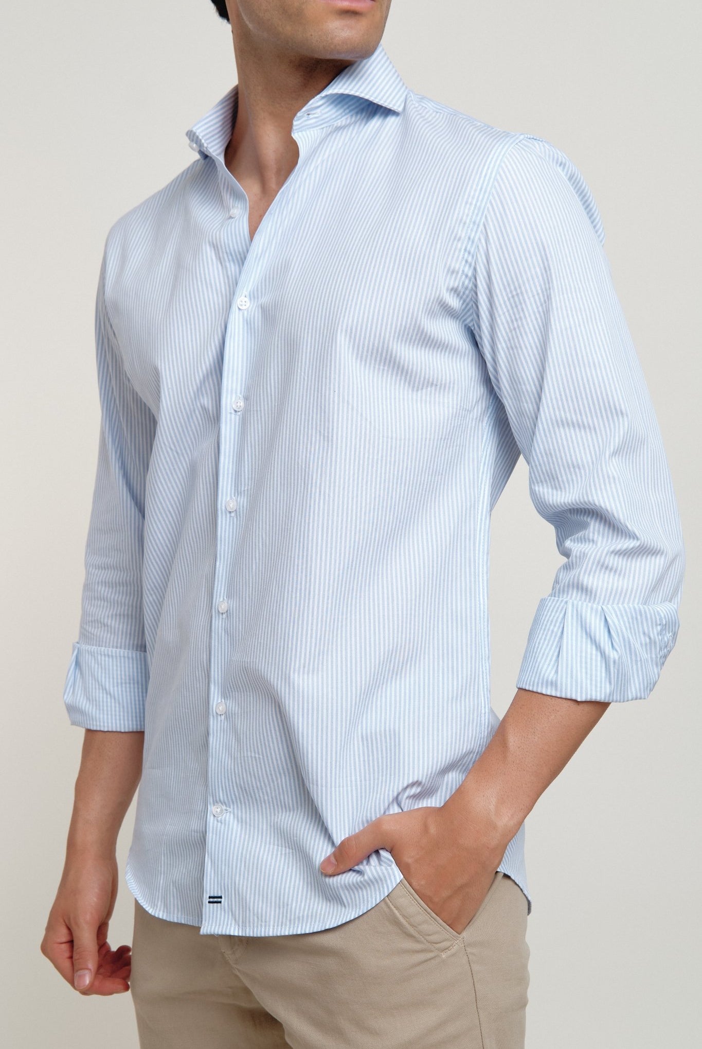 Camisa Harry Rayas Celeste - Sohhan