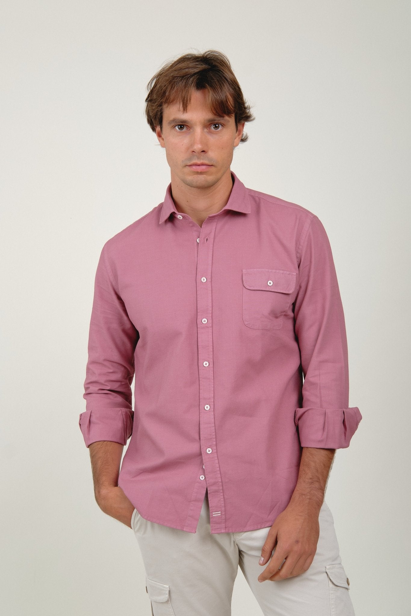 Camisa Ian Nido De Abeja Un Bolsillo Sintra - Sohhan