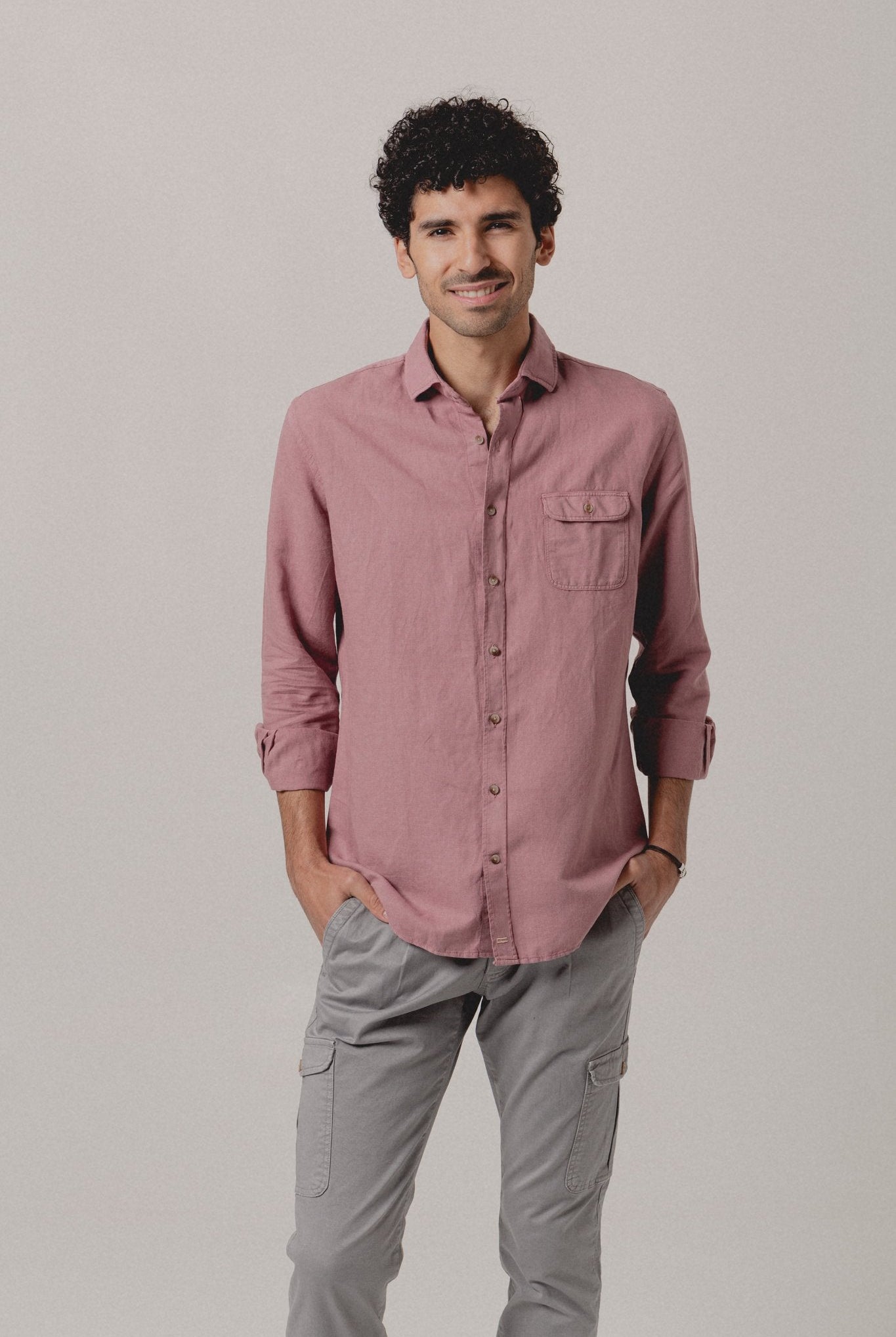 Camisa Lino Arrecife Un Bolsillo Sintra - Sohhan