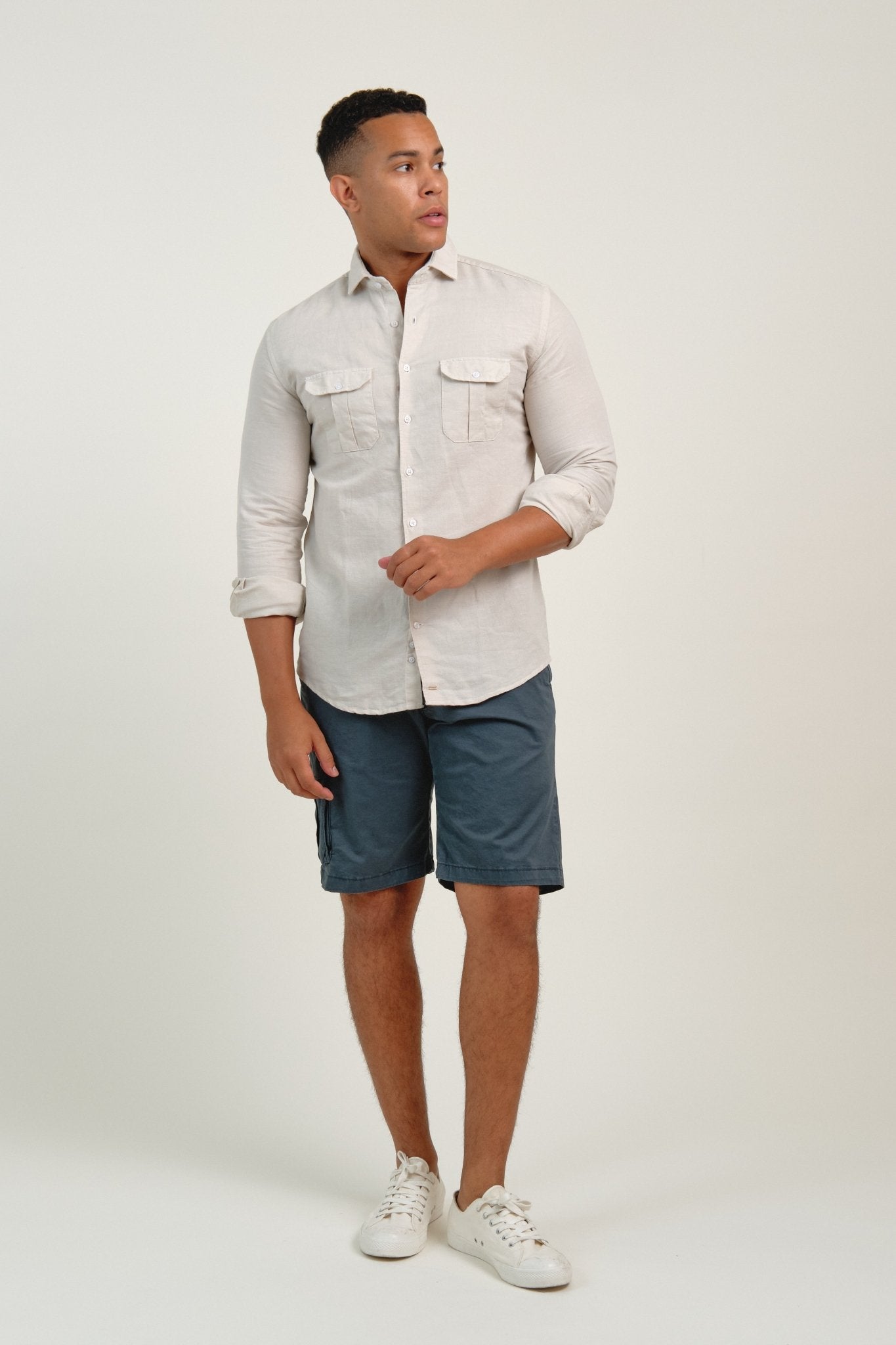 Camisa Lino Bali Crudo - Sohhan