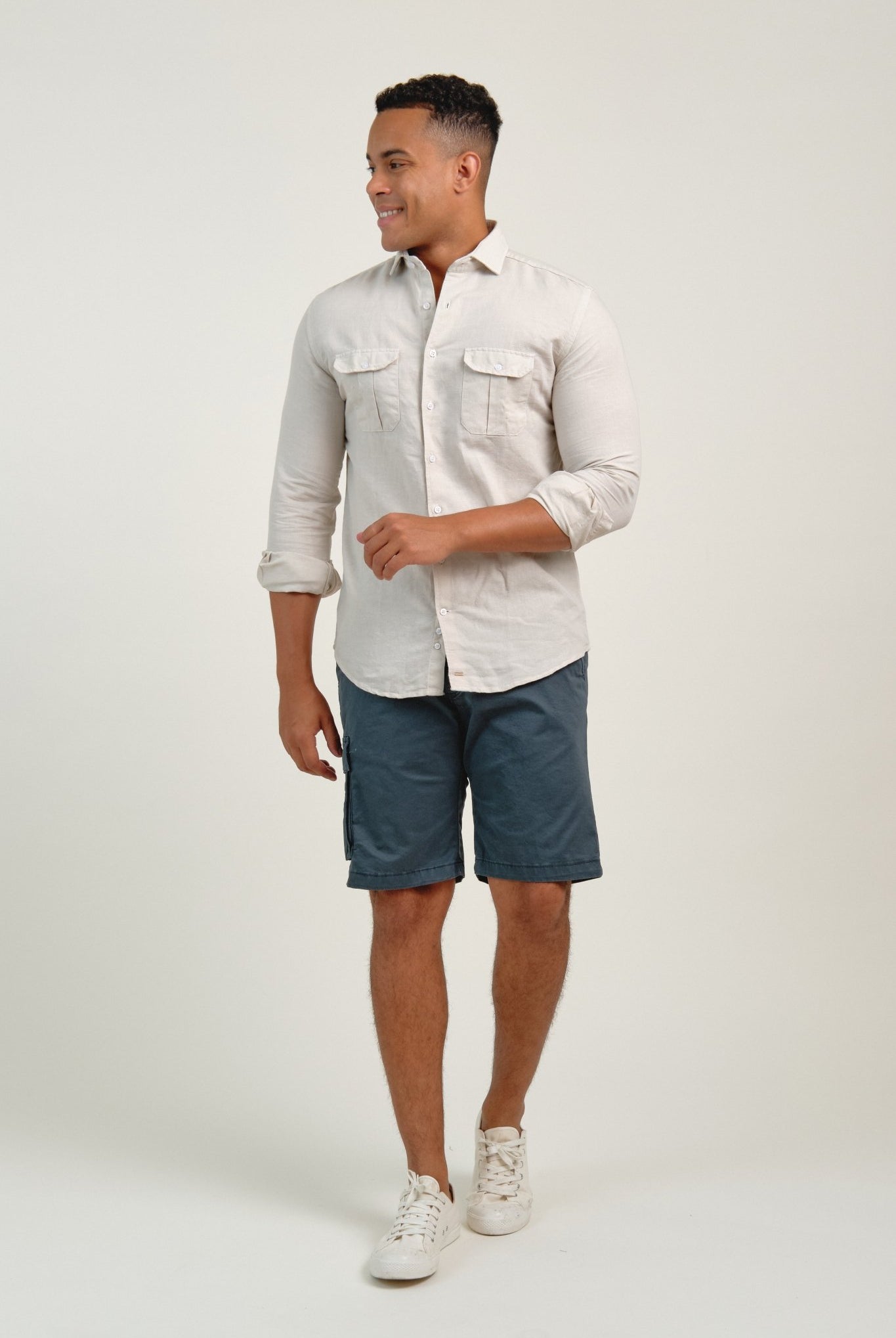 Camisa Lino Bali Crudo - Sohhan