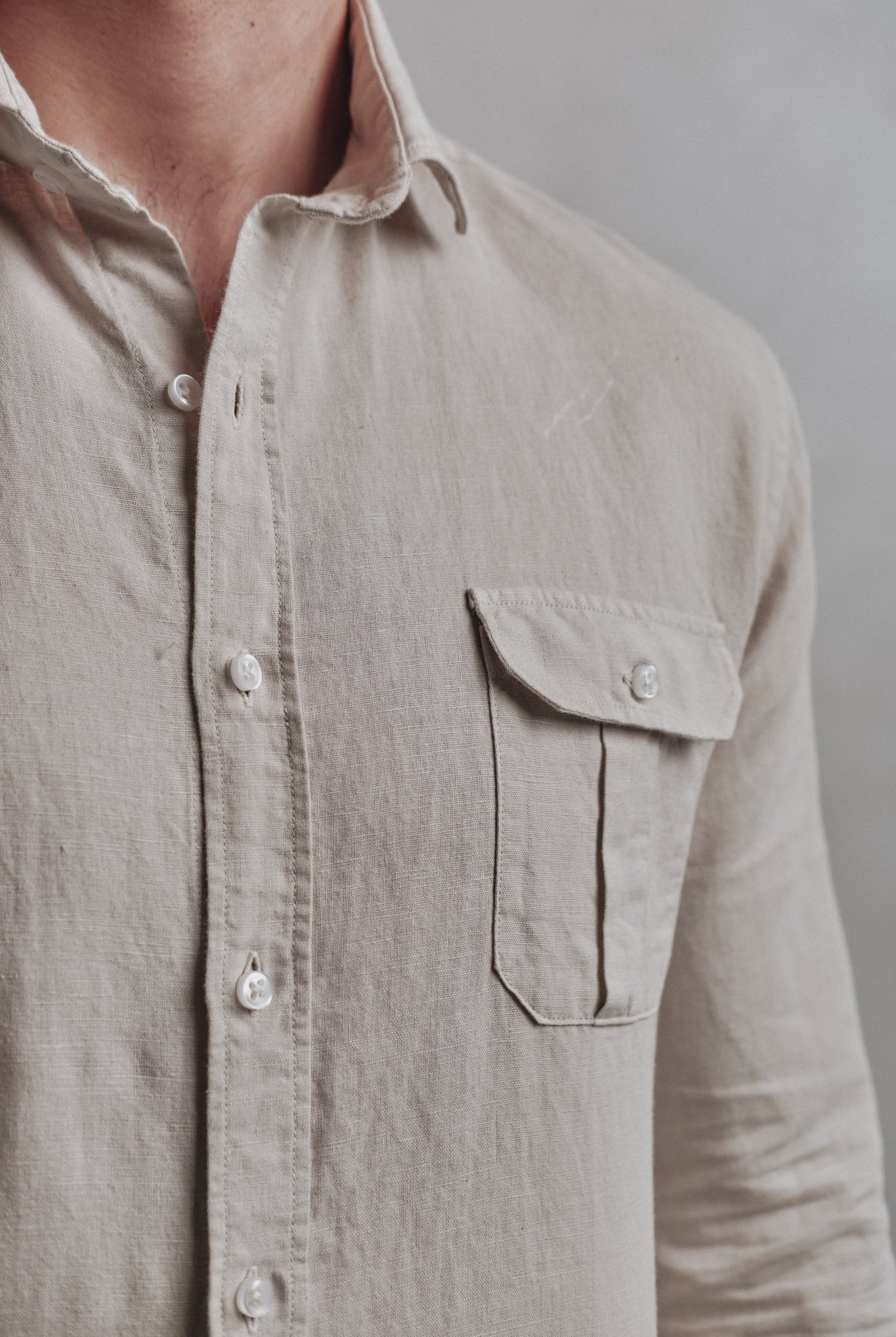 Camisa Lino Ipanema Crudo - Sohhan