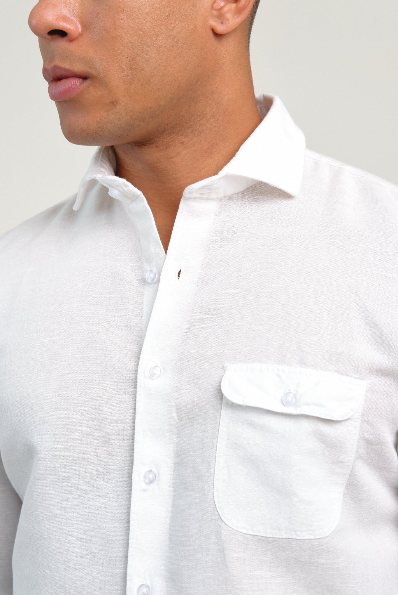 Camisa Lino Portofino Blanco - Sohhan