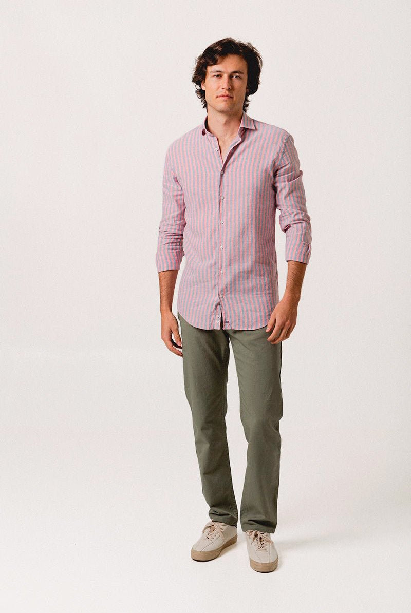 Camisa Lino Rayas Benissa - Sohhan
