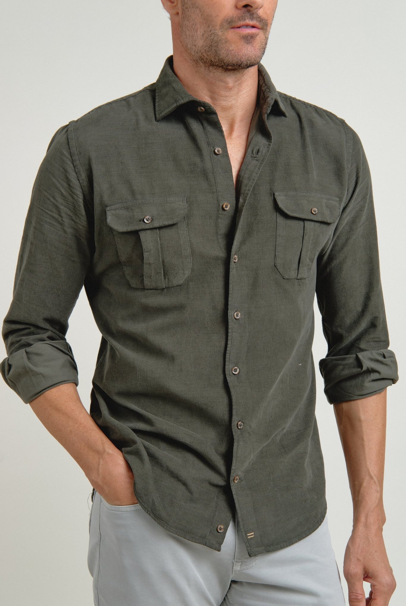 Camisa Micropana Tissor Sahara Verde - Sohhan