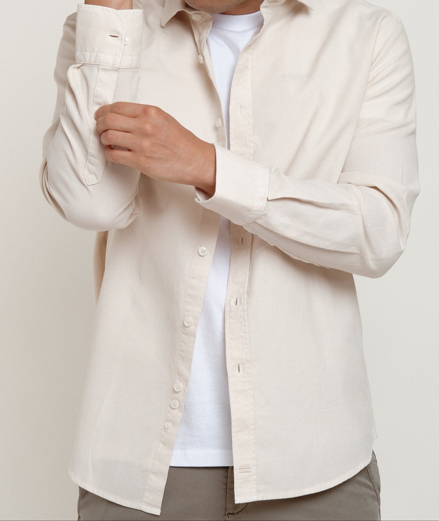 Camisa Nomad Estructura Crudo - Sohhan