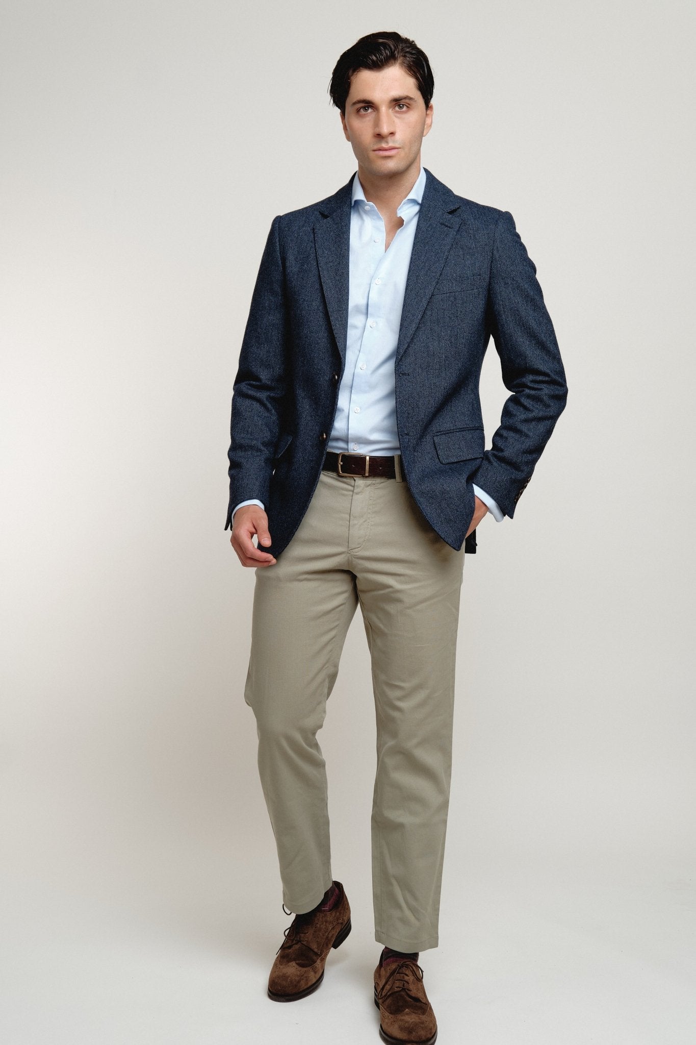 Camisa Oxford Classic Doble Puño Celeste - Sohhan