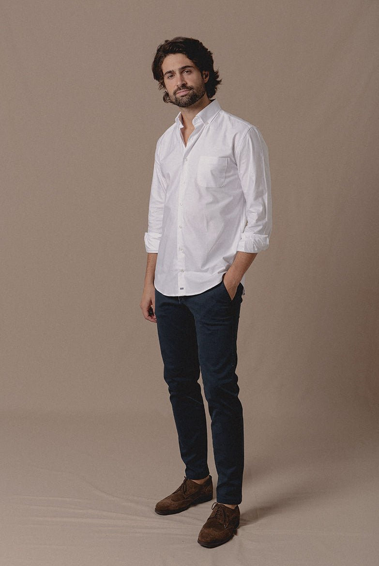 Camisa Oxford Classic Un Bolsillo Blanca - Sohhan