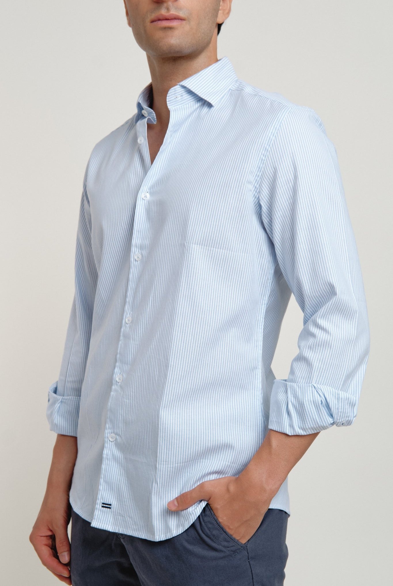 Camisa Oxford Classic Un Bolsillo Celeste - Sohhan