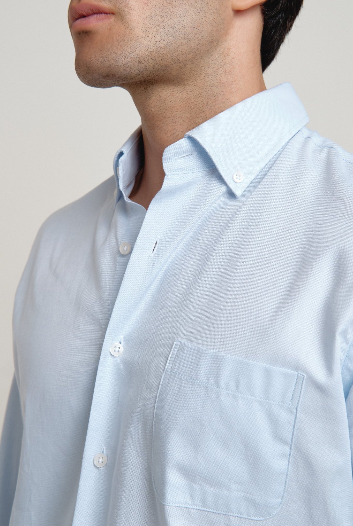 Camisa Oxford Classic Un Bolsillo Celeste - Sohhan