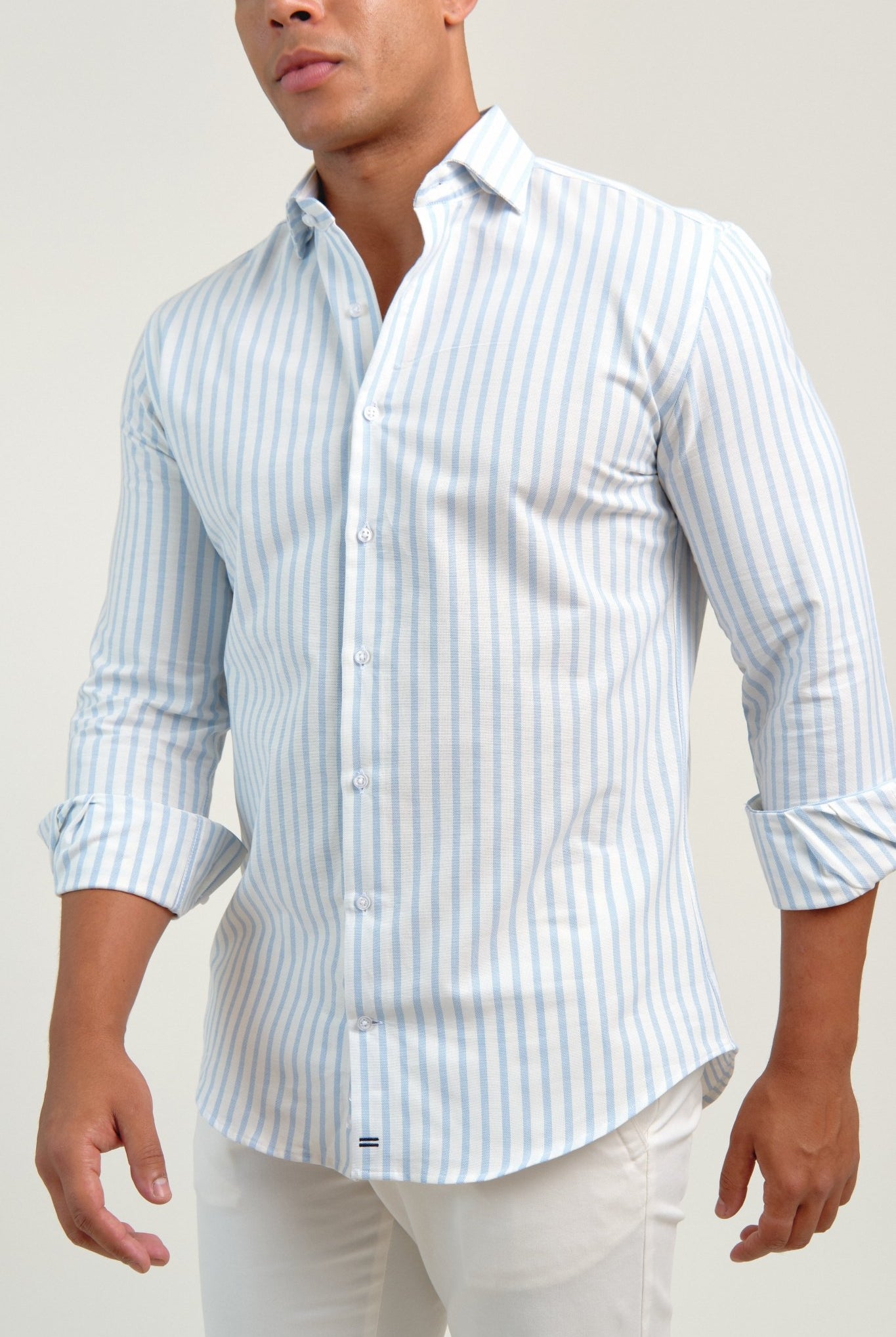 Camisa Oxford Sassari Raya Celeste - Sohhan