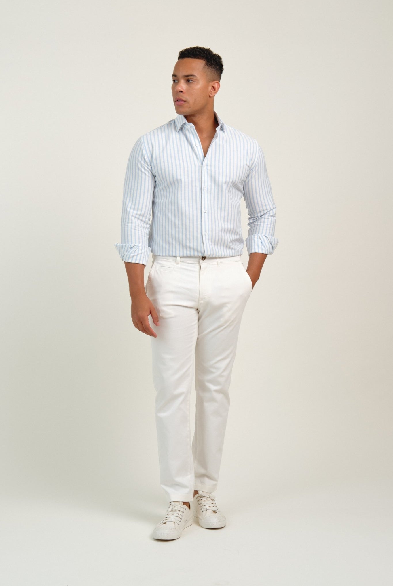 Camisa Oxford Sassari Raya Celeste - Sohhan