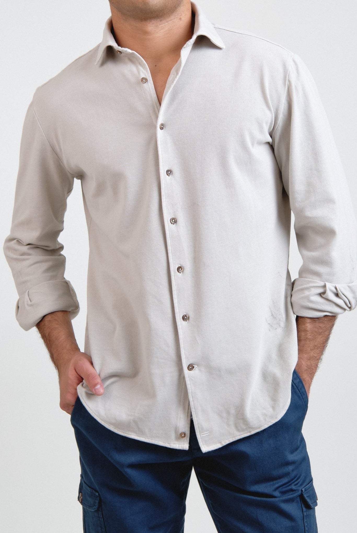 Camisa Piqué Bellandi Crudo - Sohhan