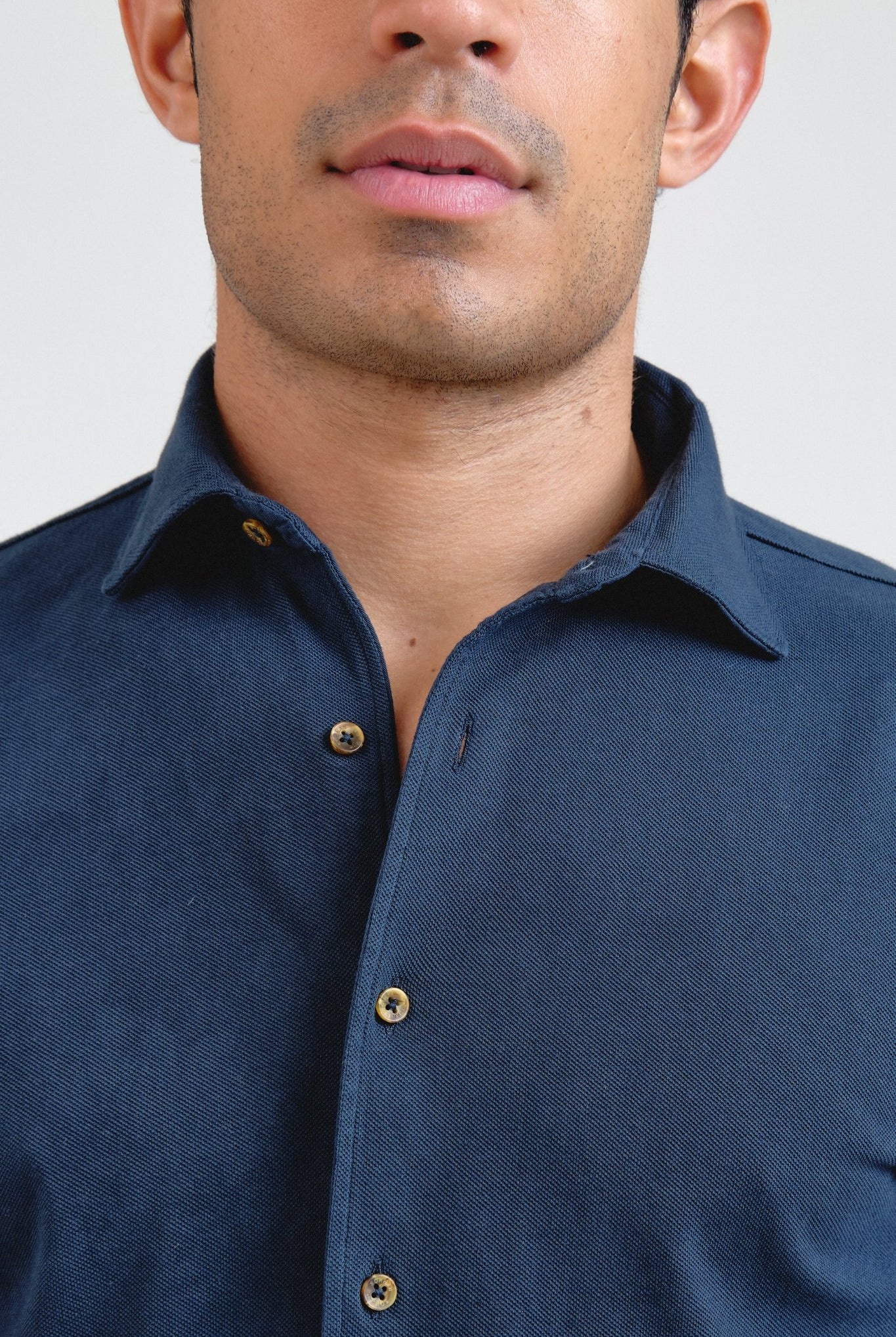 Camisa Piqué Bellandi Marino - Sohhan