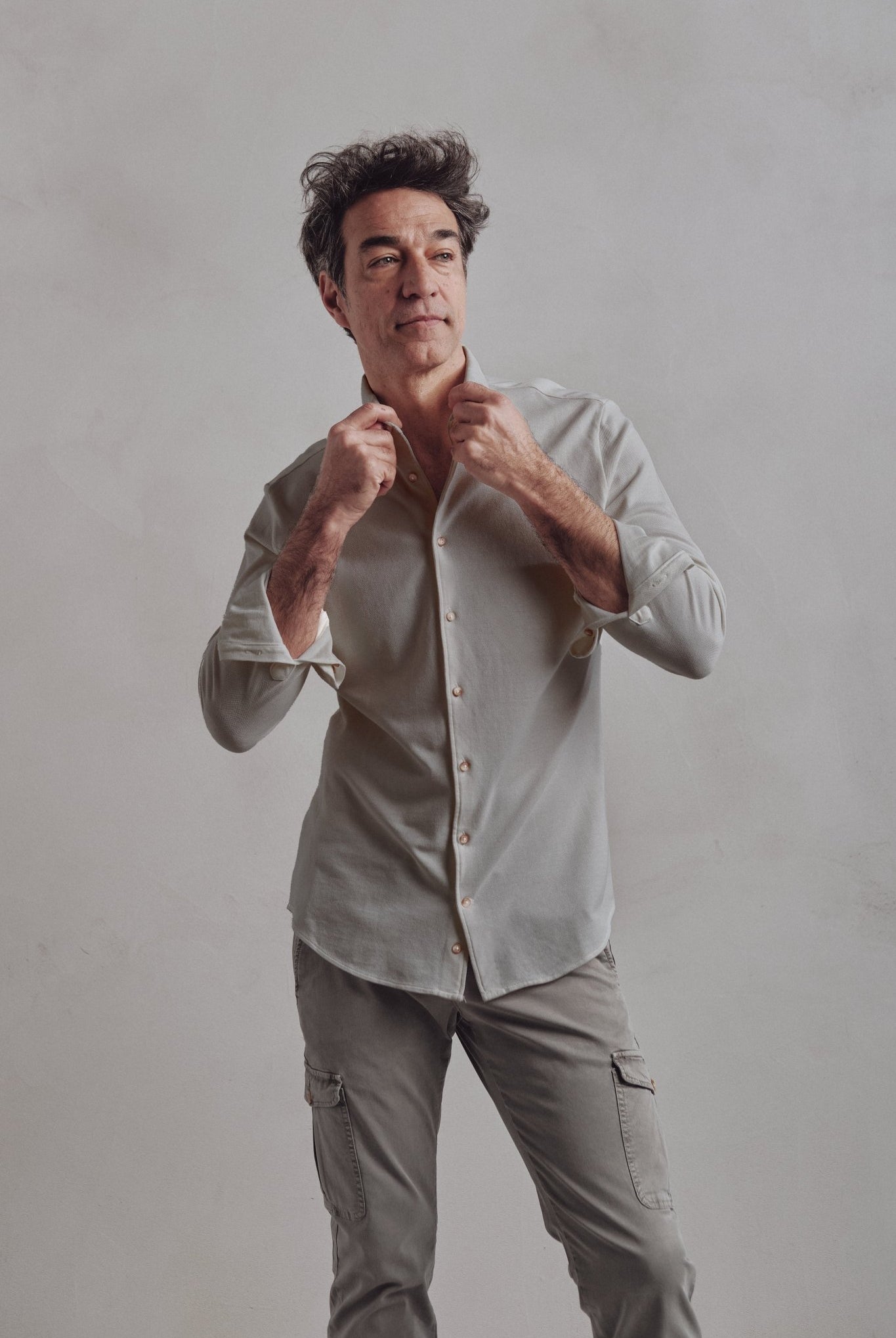 Camisa Piqué Marsella Gris Topo - Sohhan