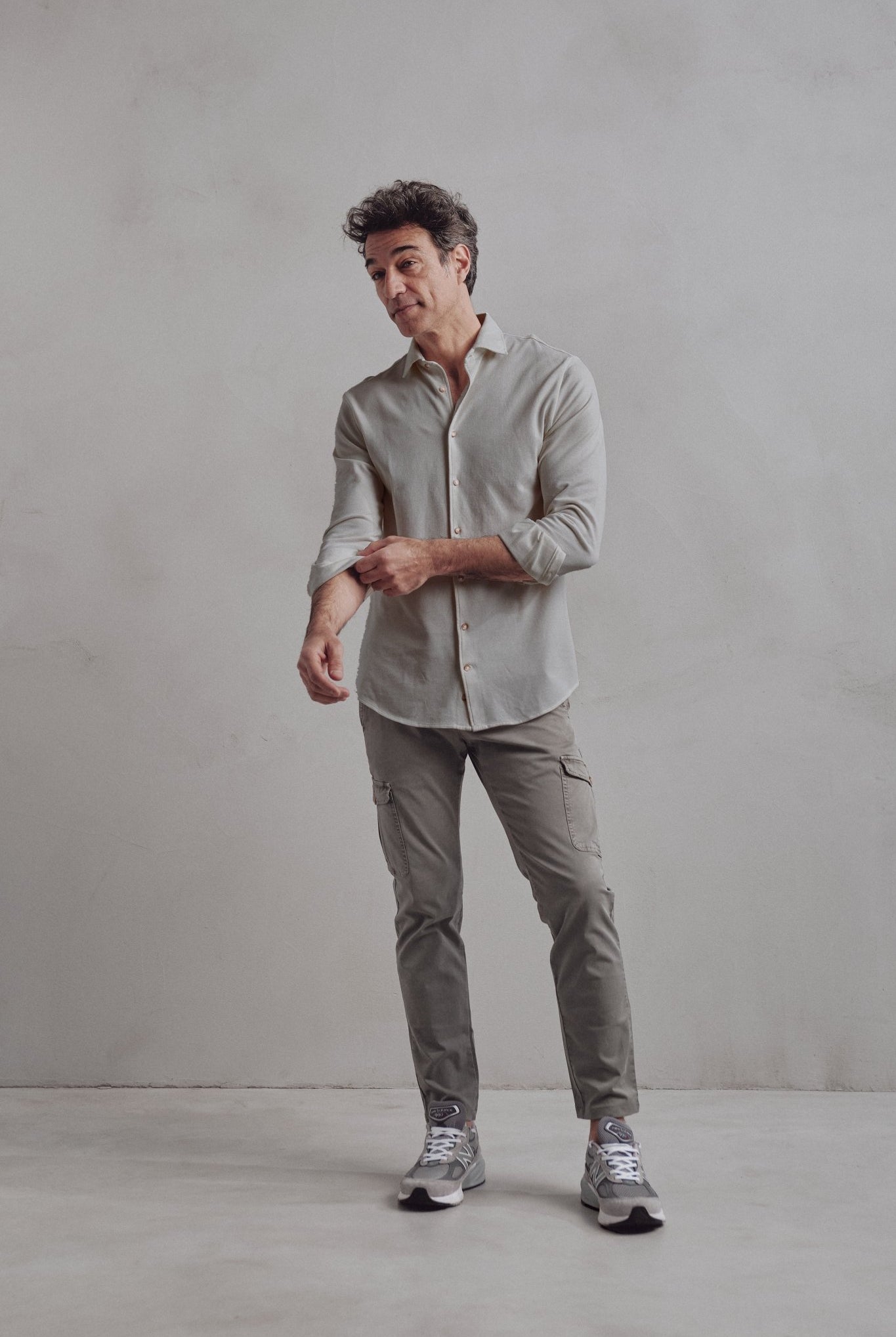 Camisa Piqué Marsella Gris Topo - Sohhan