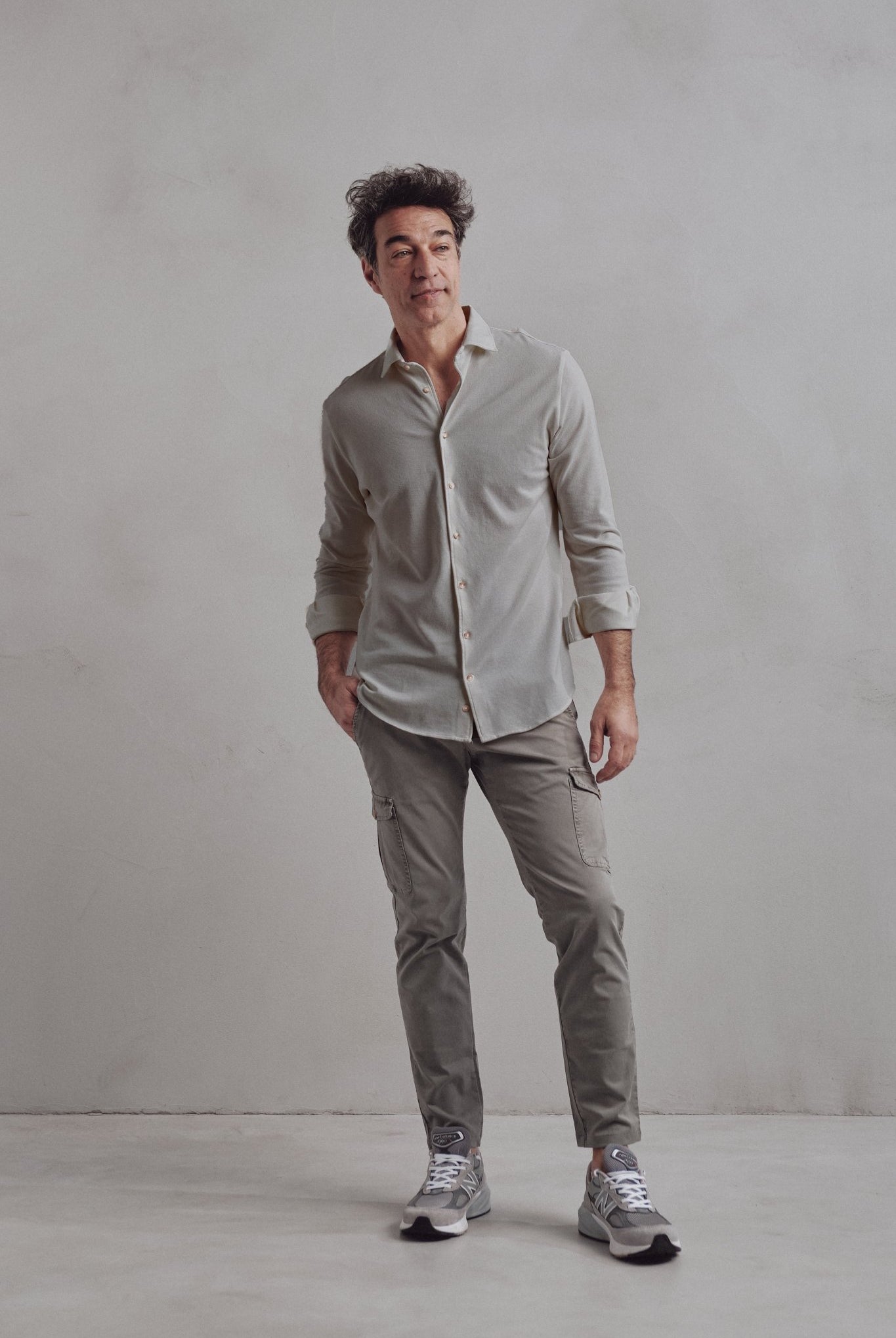 Camisa Piqué Marsella Gris Topo - Sohhan