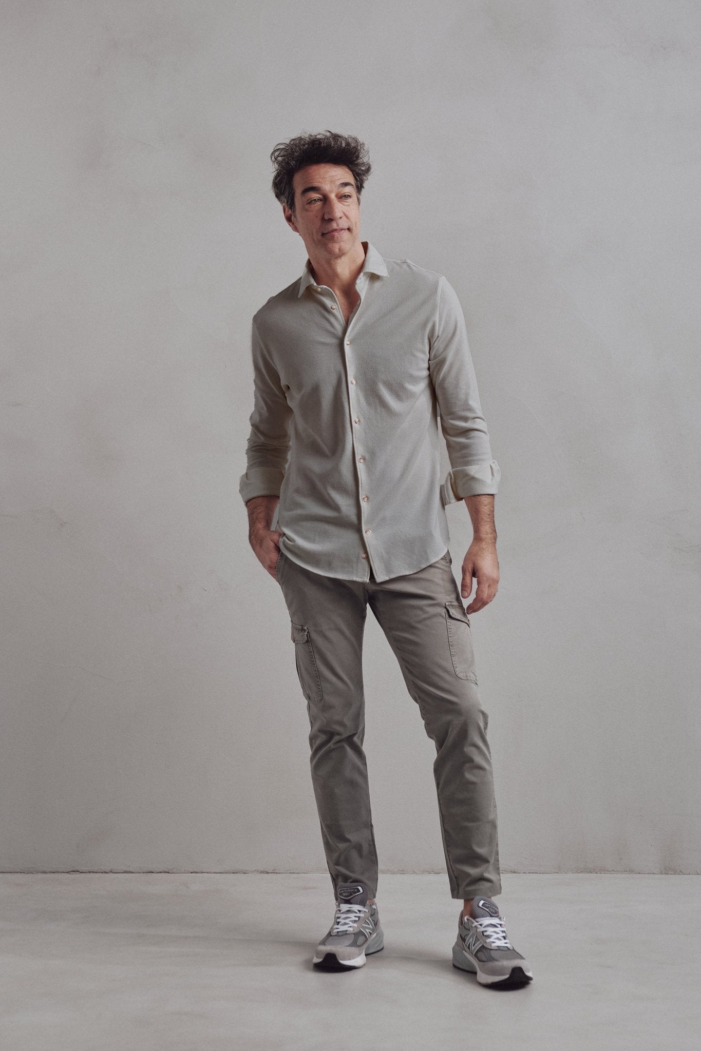 Camisa Piqué Marsella Gris Topo - Sohhan