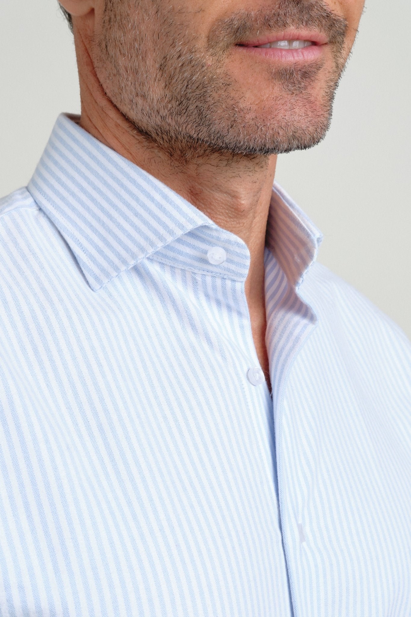 Camisa Soft Touch Rayas Celeste - Sohhan