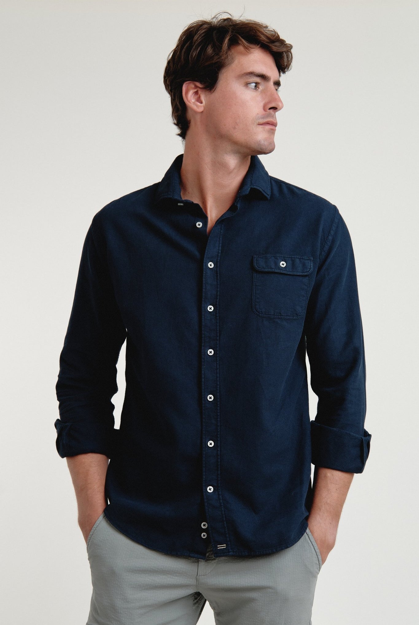 Camisa Theo Estructura Un Bolsillo Catania - Sohhan