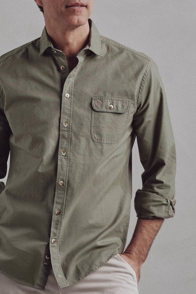 Camisa Troy Gris Verdoso - Sohhan