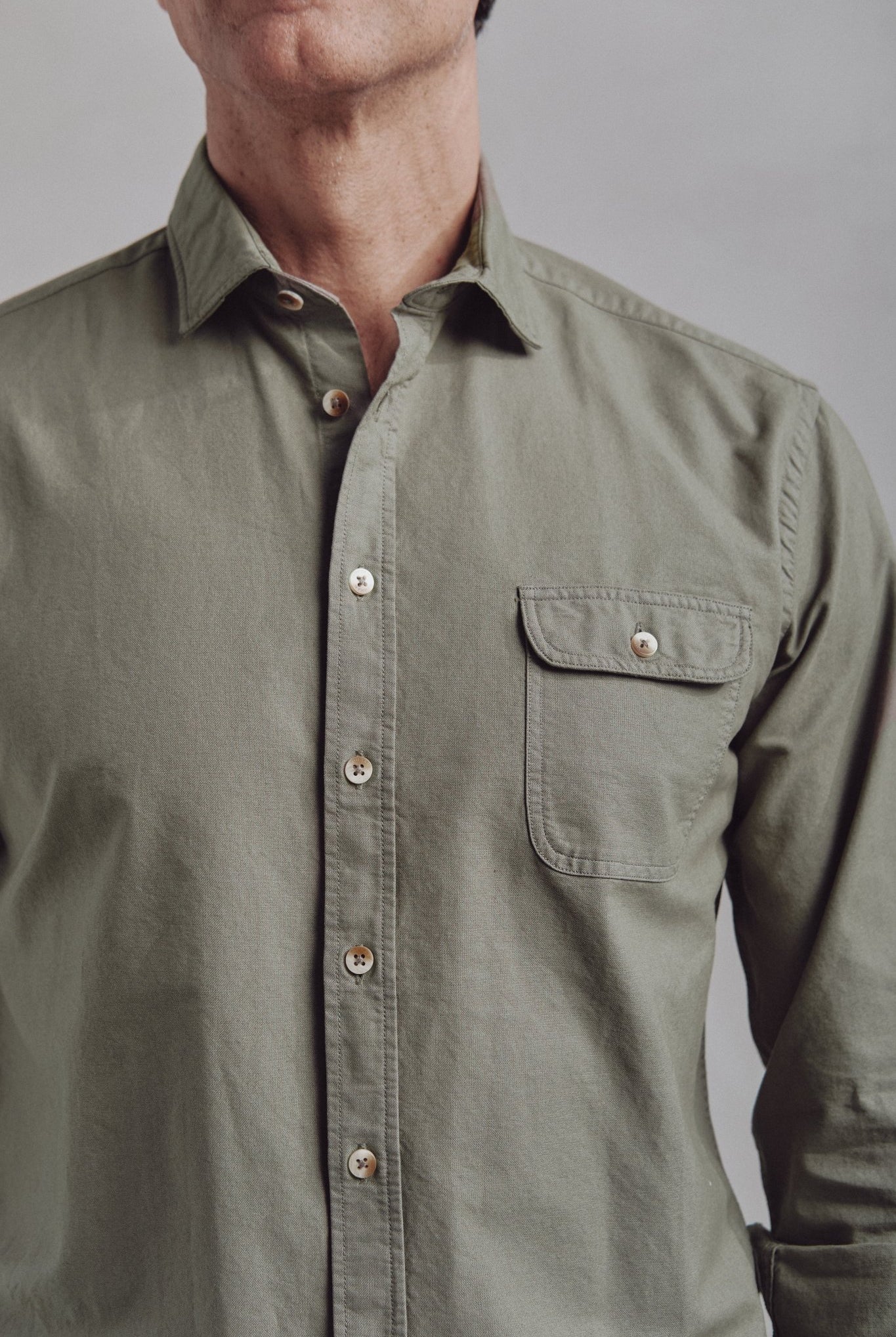 Camisa Troy Gris Verdoso - Sohhan