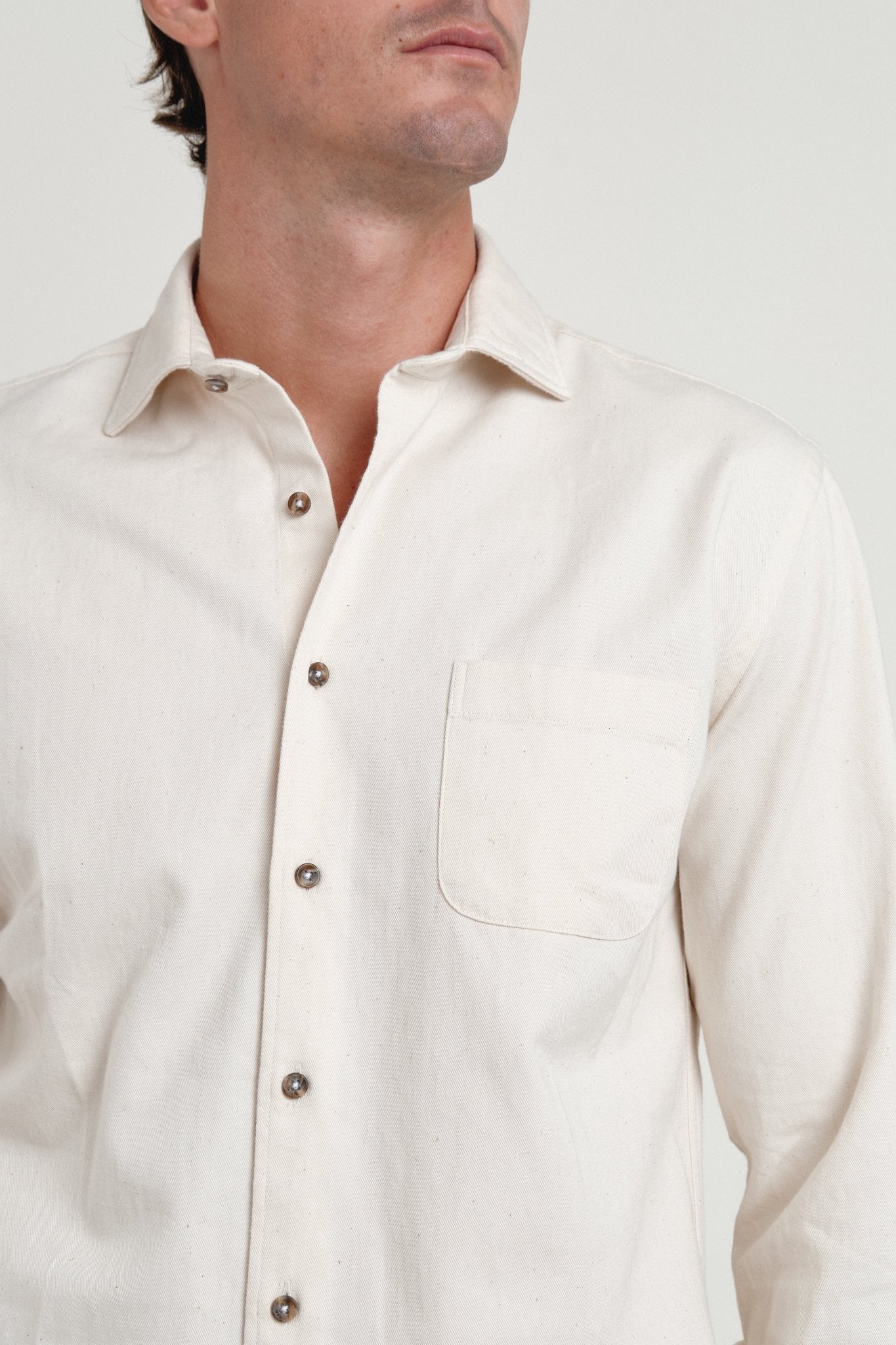 Camisa Vaquera Un Bolsillo Ecru Edition - Sohhan