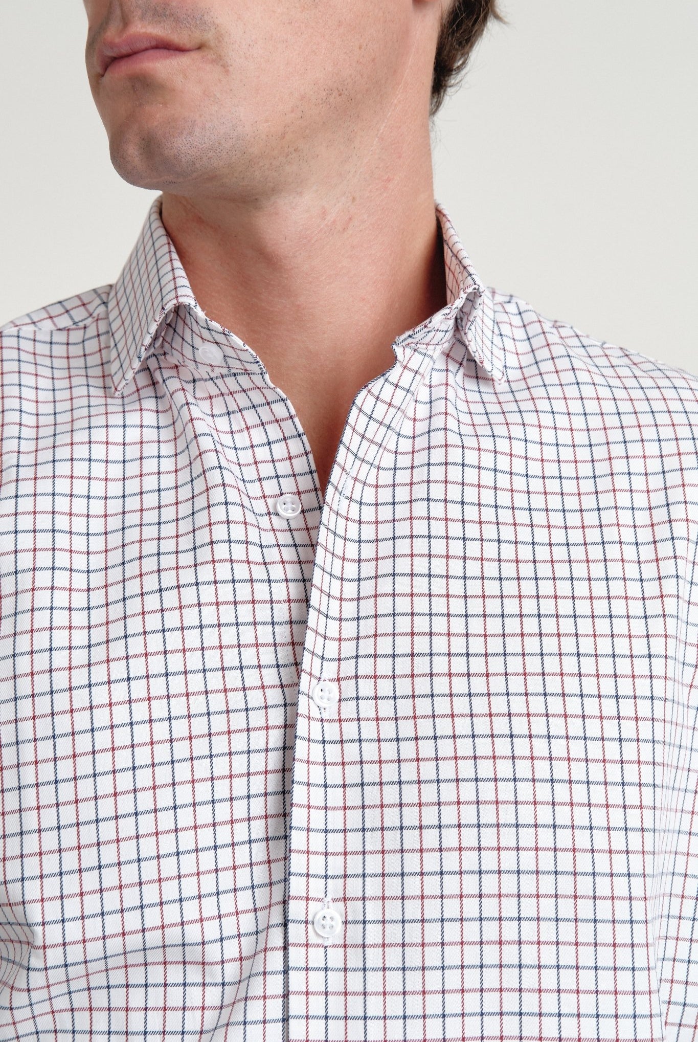 Camisa Villela Burdeos y Azul - Sohhan