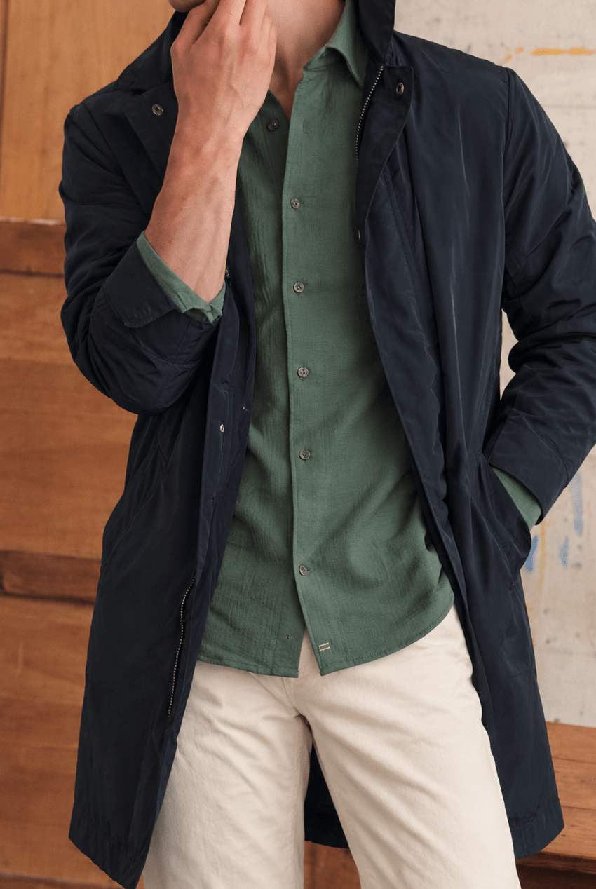 Camisa Wale Verde Inglés Un Bolsillo - Sohhan
