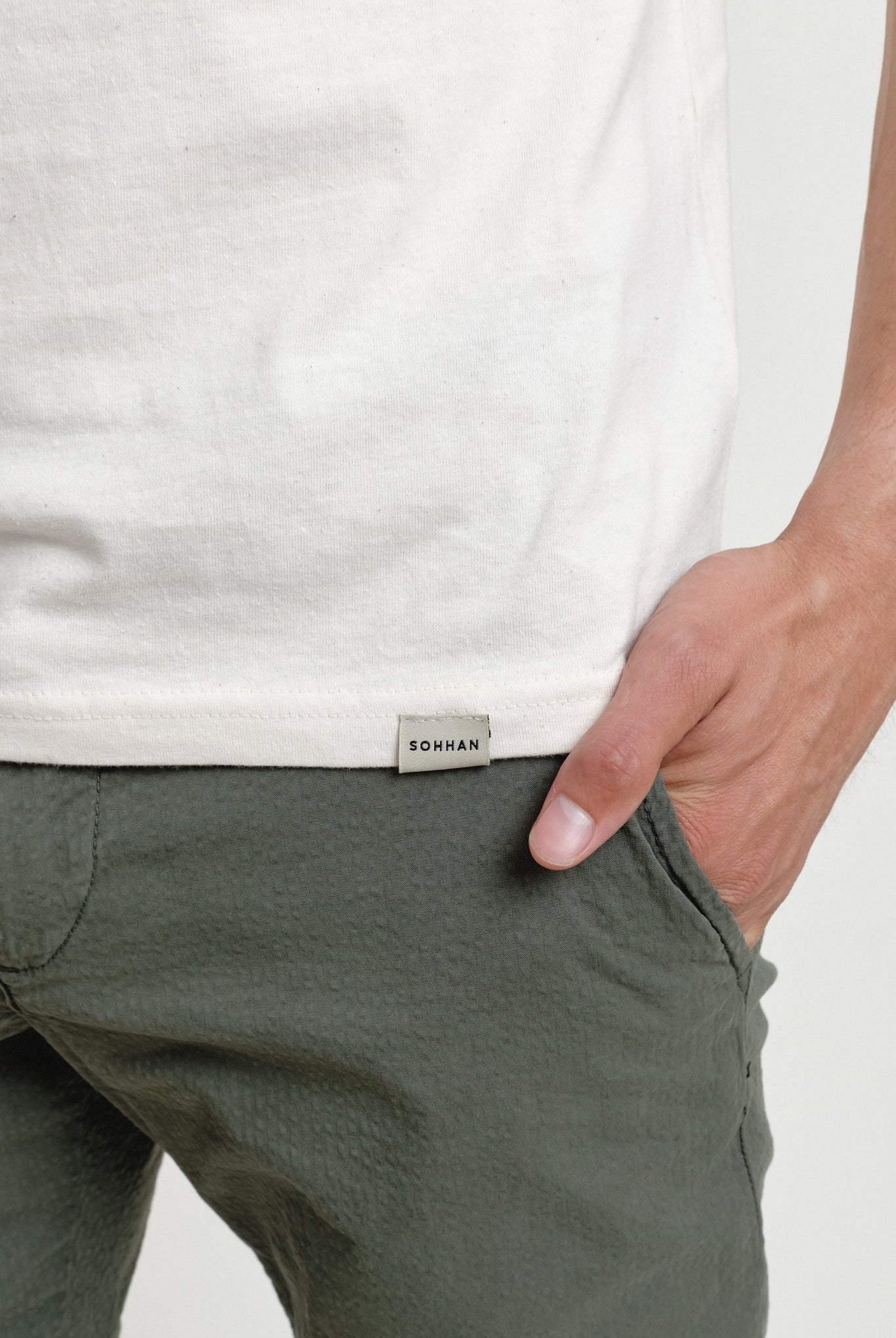 Camiseta Coltry Beige Basica - Sohhan