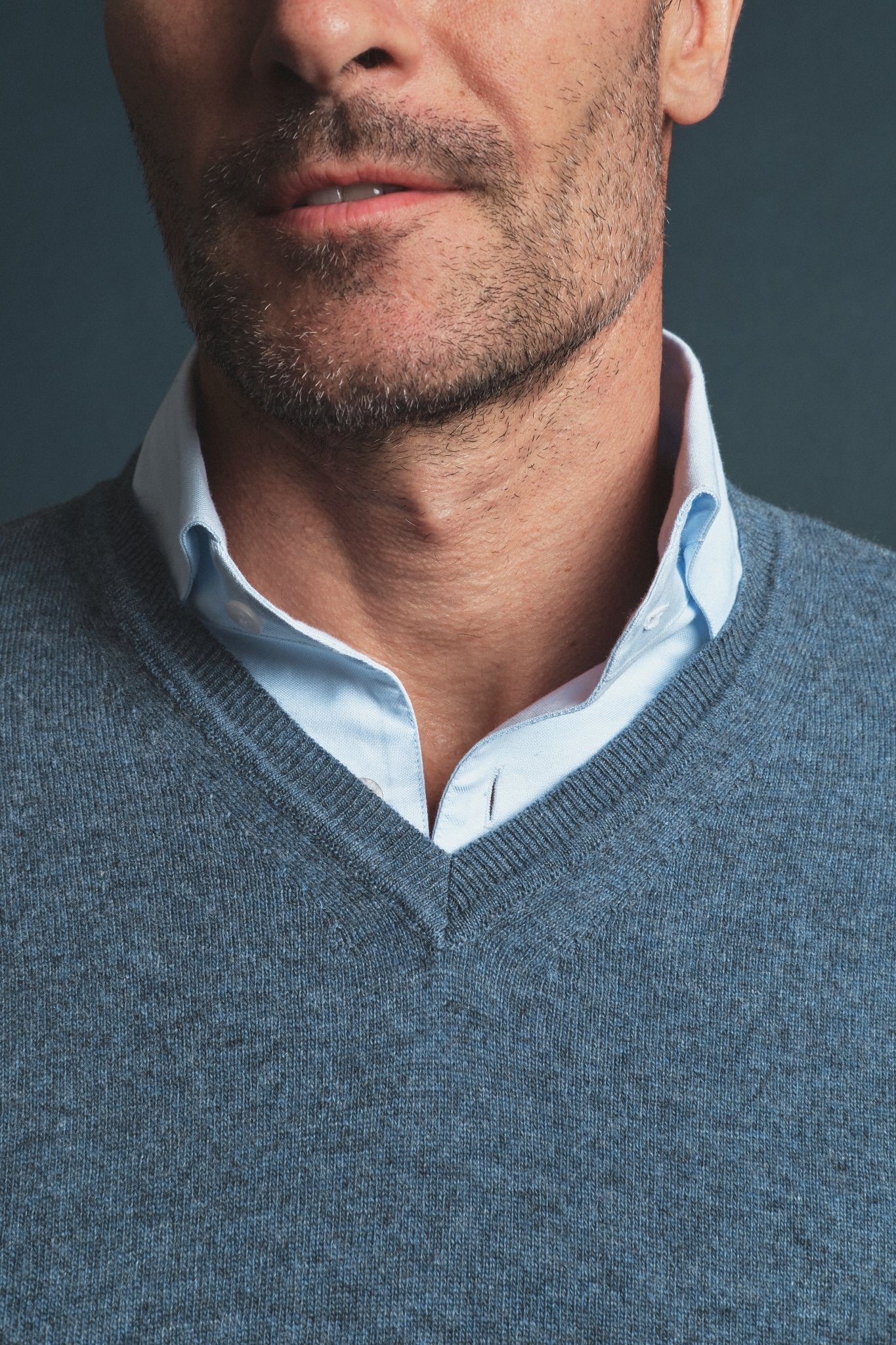 Cashmere Sweater Blue Hustle Heritage - Sohhan