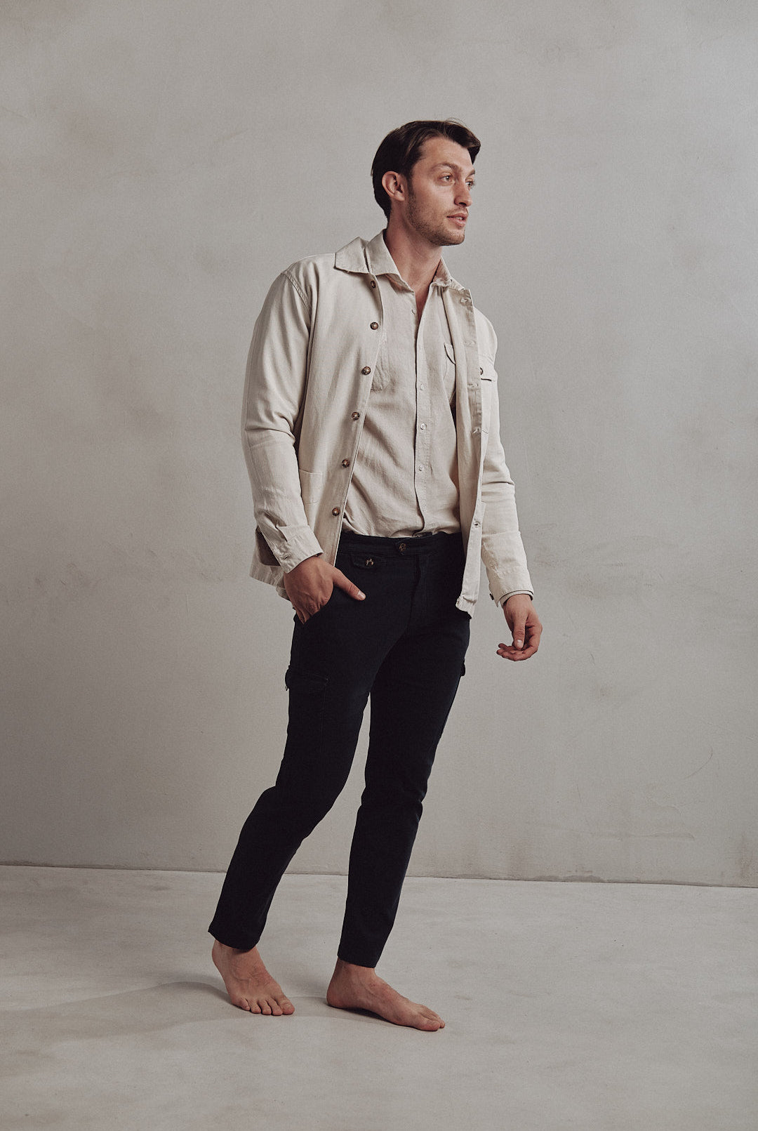 Chaqueta Lino Benissa Crudo - Sohhan