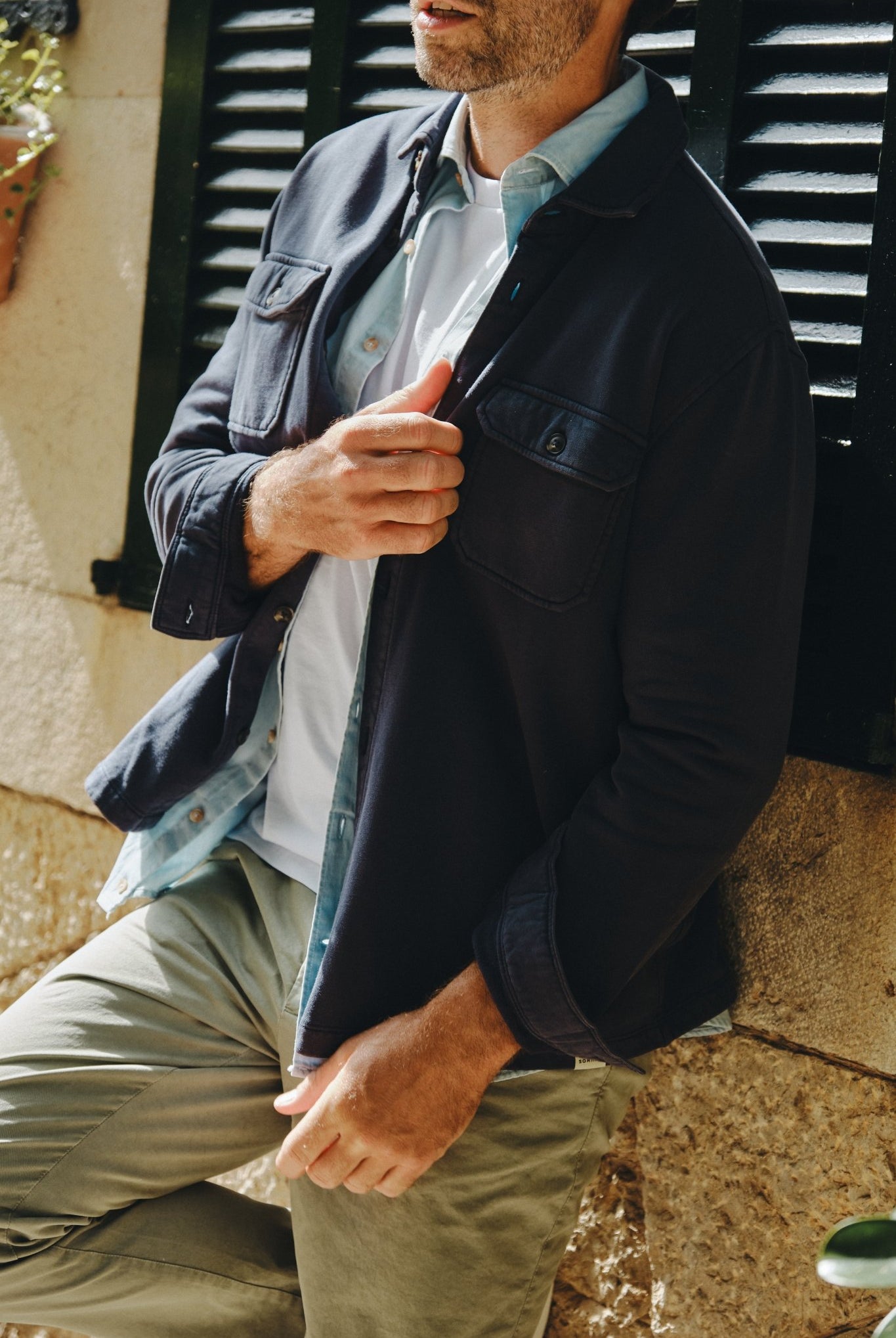 Chaqueta Marlow Felpa Marino - Sohhan