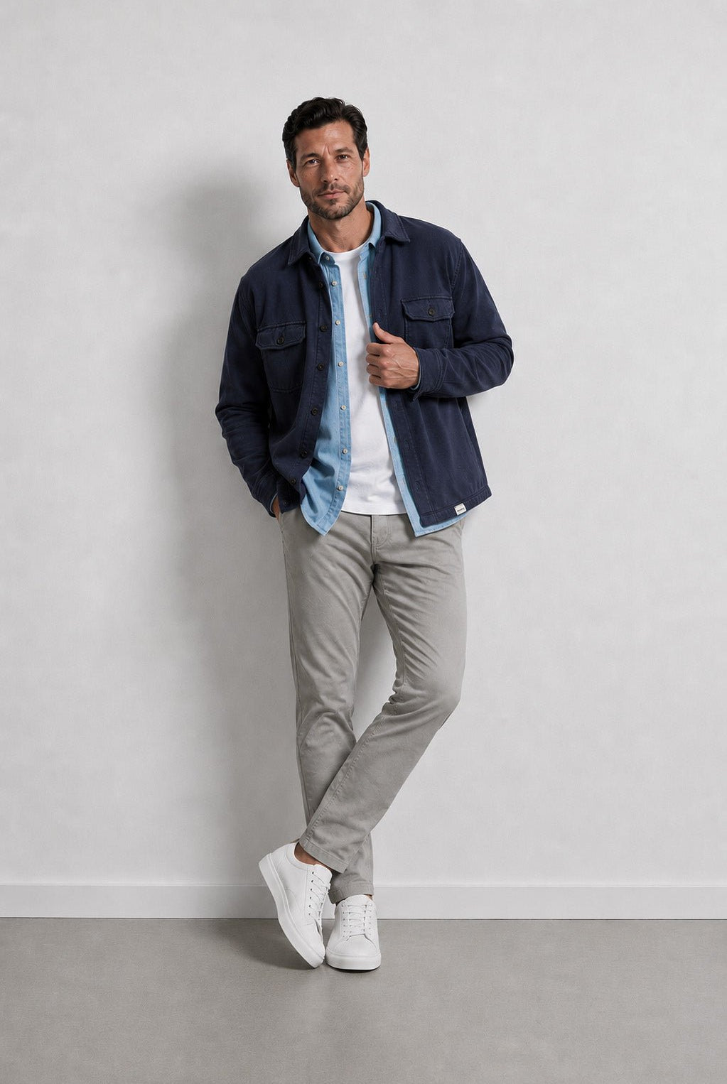 Chaqueta Tribeca Felpa Marino - Sohhan