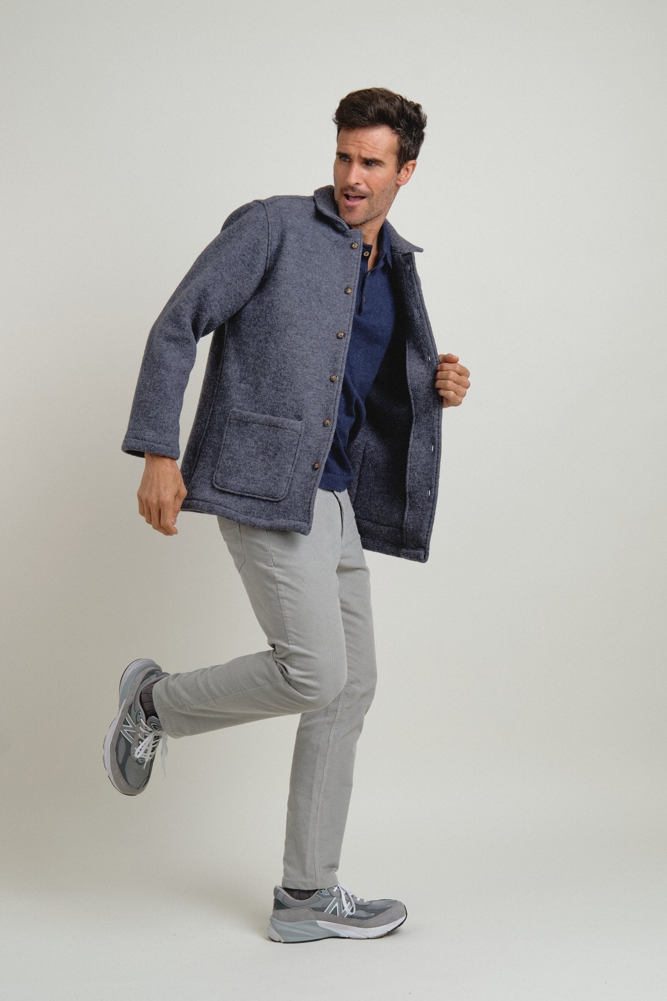 Chaqueta Wool Melange Gris - Sohhan