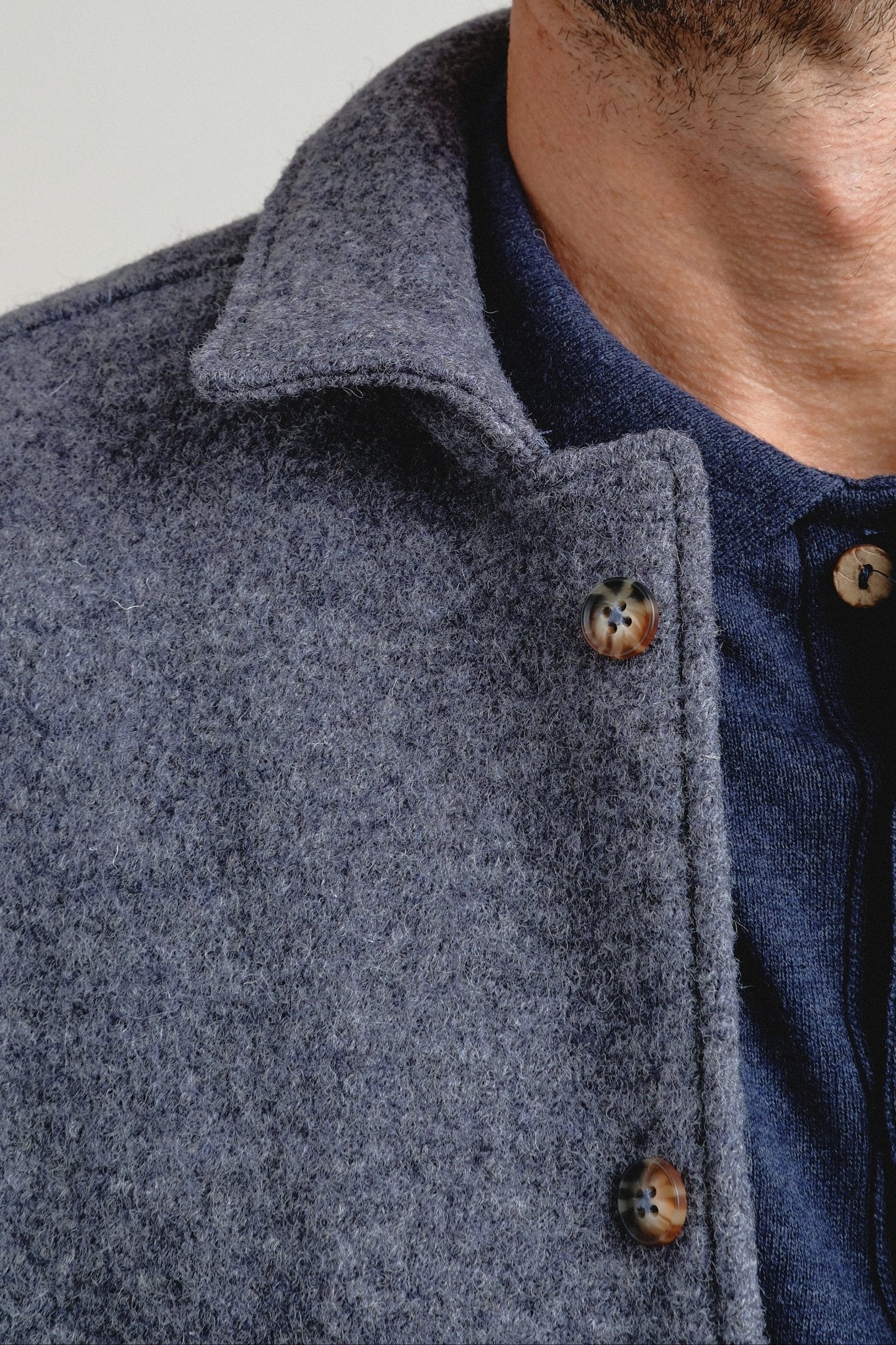 Chaqueta Wool Melange Gris - Sohhan