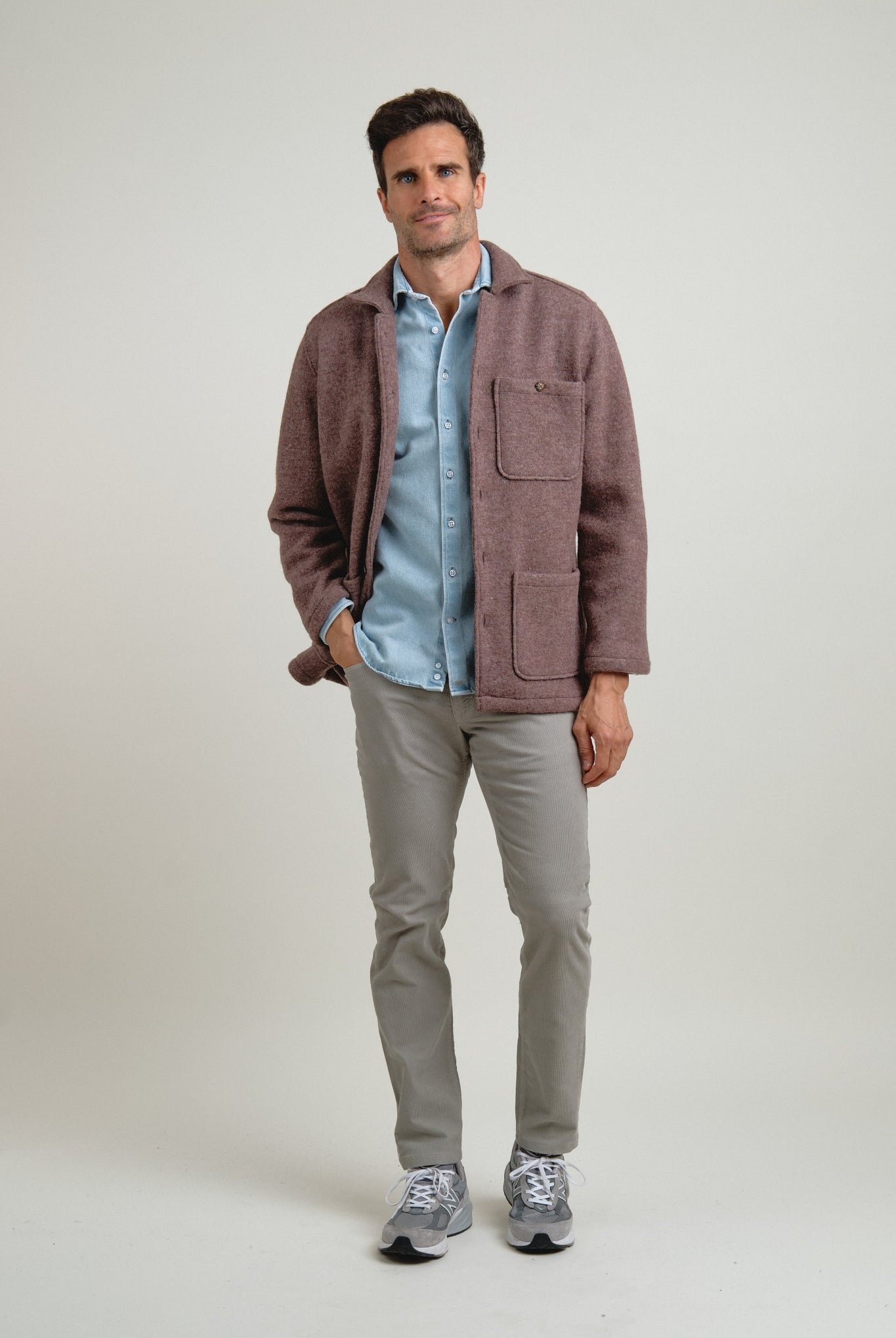 Chaqueta Wool Melange Marrón - Sohhan