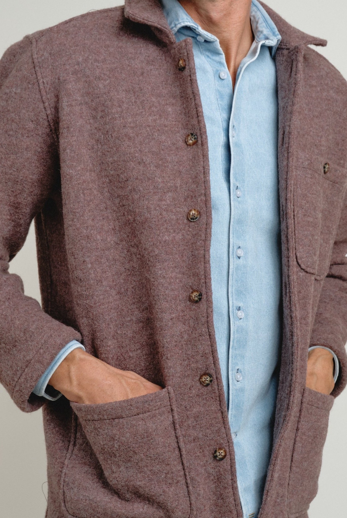 Chaqueta Wool Melange Marrón - Sohhan