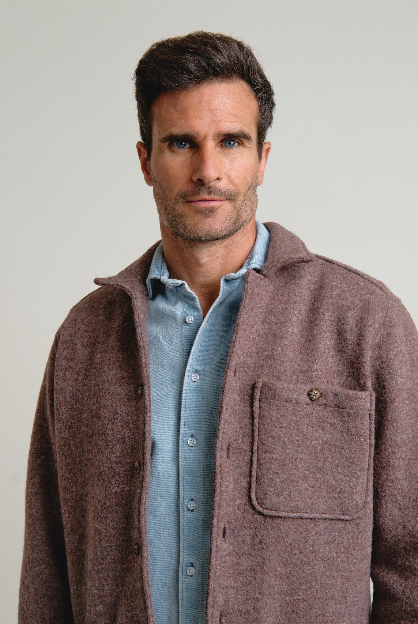 Chaqueta Wool Melange Marrón - Sohhan