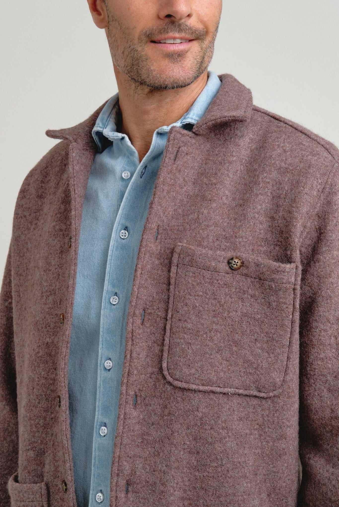 Chaqueta Wool Melange Marrón - Sohhan