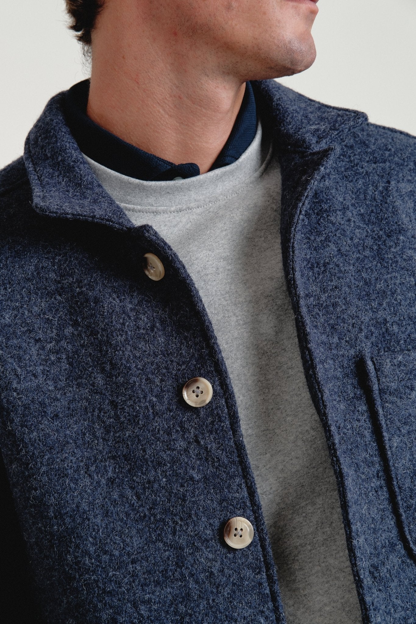 Chaqueta Wool Melange Navy - Sohhan