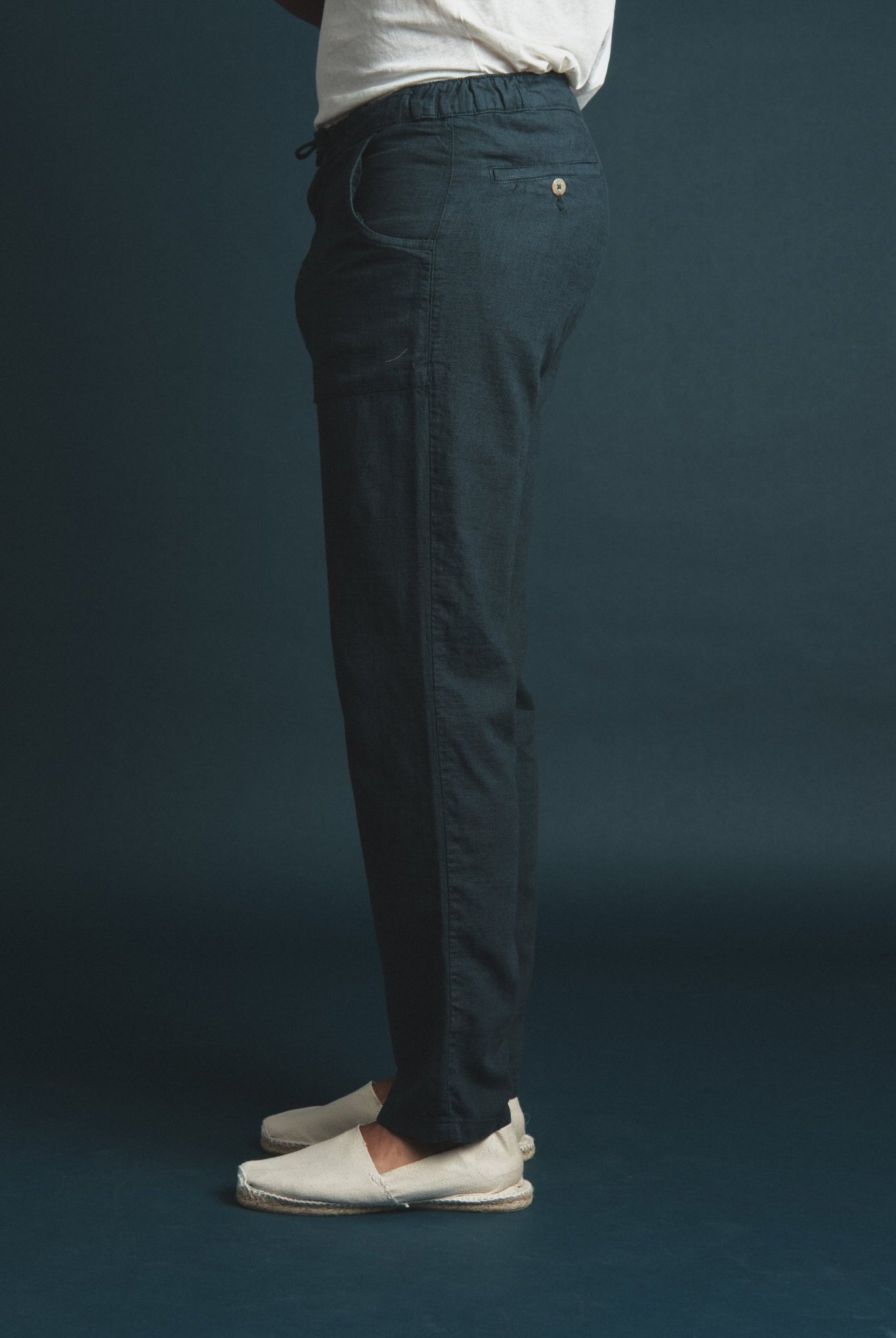 Chino Linen Navy Hustle Heritage - Sohhan